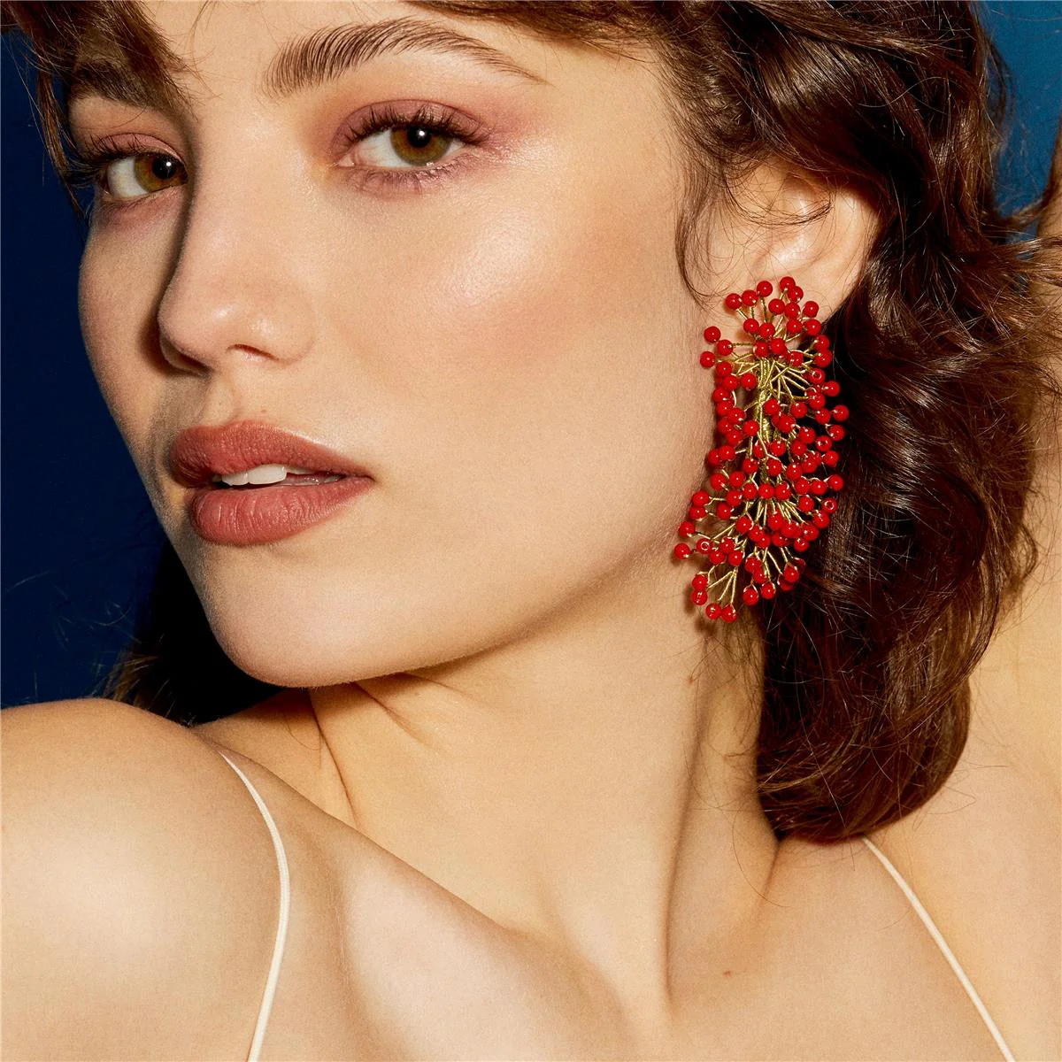 Pendientes Medruk acabados en oro amarillo de 18k - Medruk ROJO - Image 2