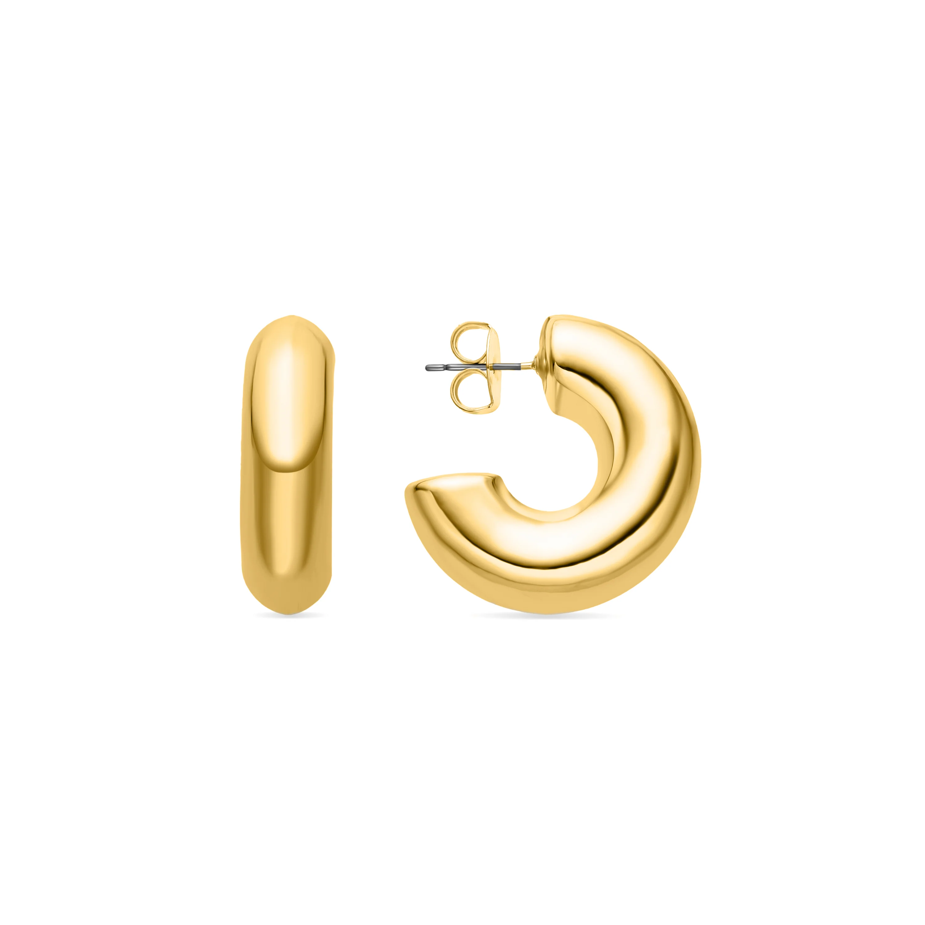 Pendientes de 30mm de diámetro acabado Oro Amarillo 18K - Meibe