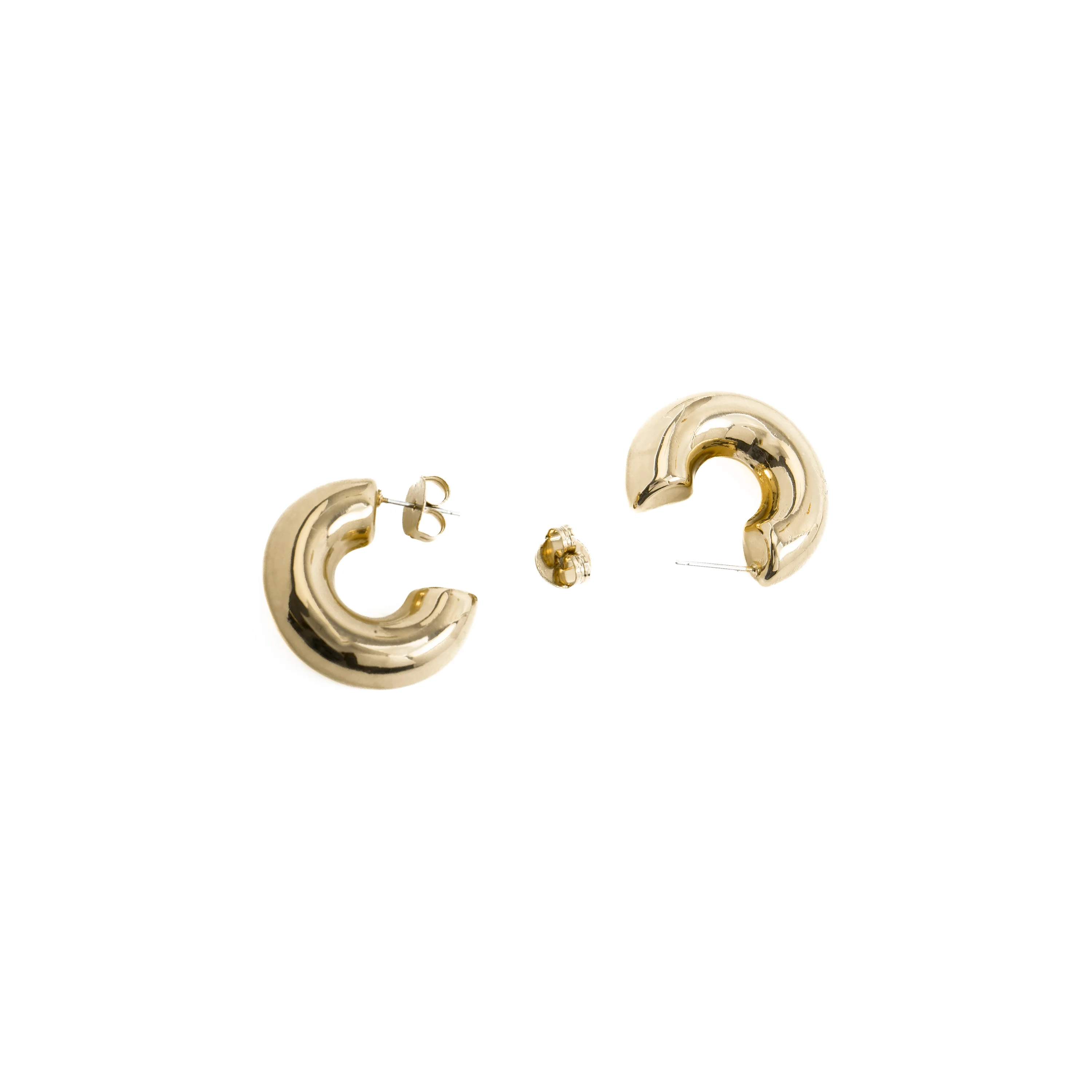 Pendientes de 30mm de diámetro acabado Oro Amarillo 18K - Meibe - Image 5
