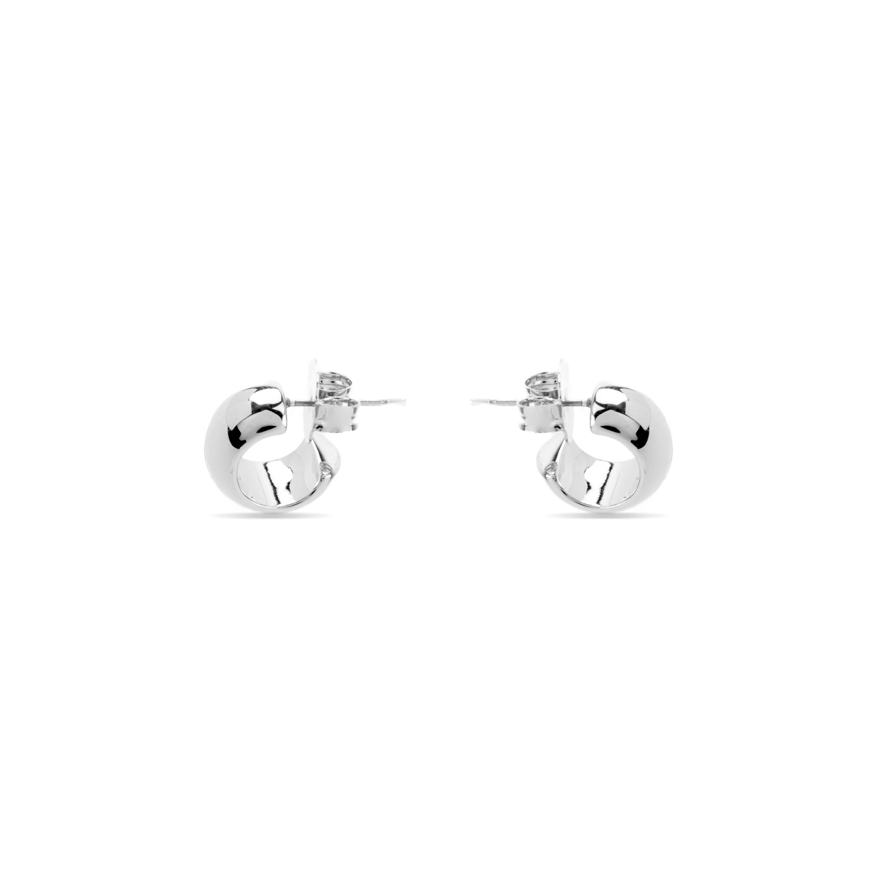 Pendientes de 12,5mm de diámetro acabado plata - Metha - Image 3