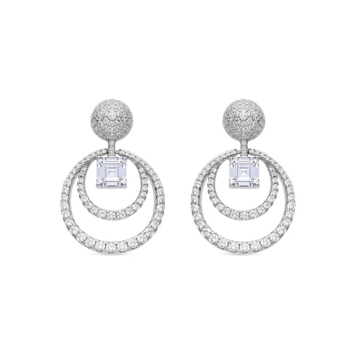 Pendientes Metrih Plata de Ley 925 - Metrih BLANCO