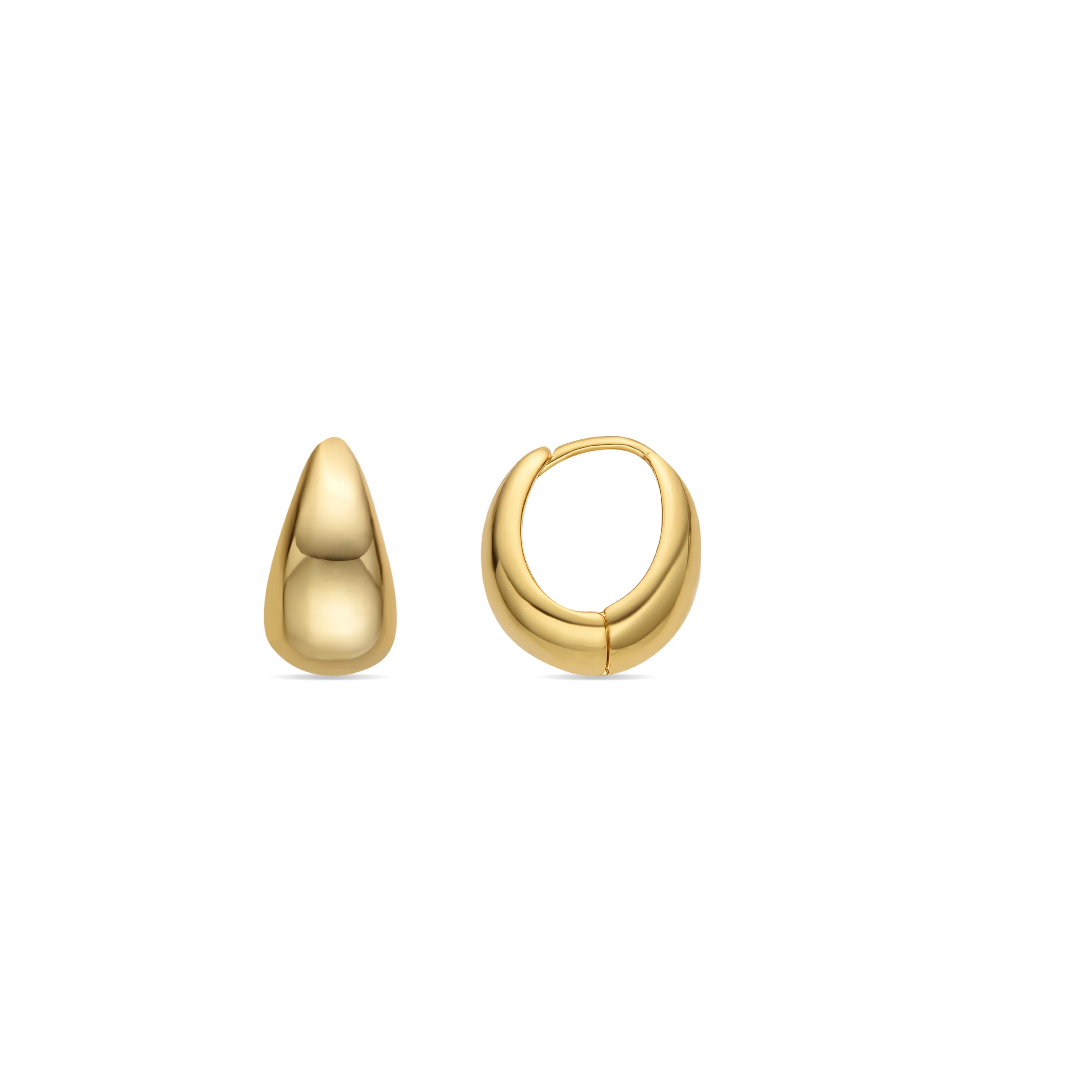 Pendientes de 17mm de diámetro acabado Oro Amarillo 18k - Mickra