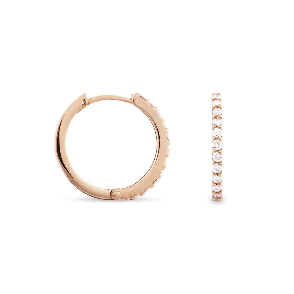 Pendientes Luxenter Oro De Ley De 18 Quilates - Mid BLANCO