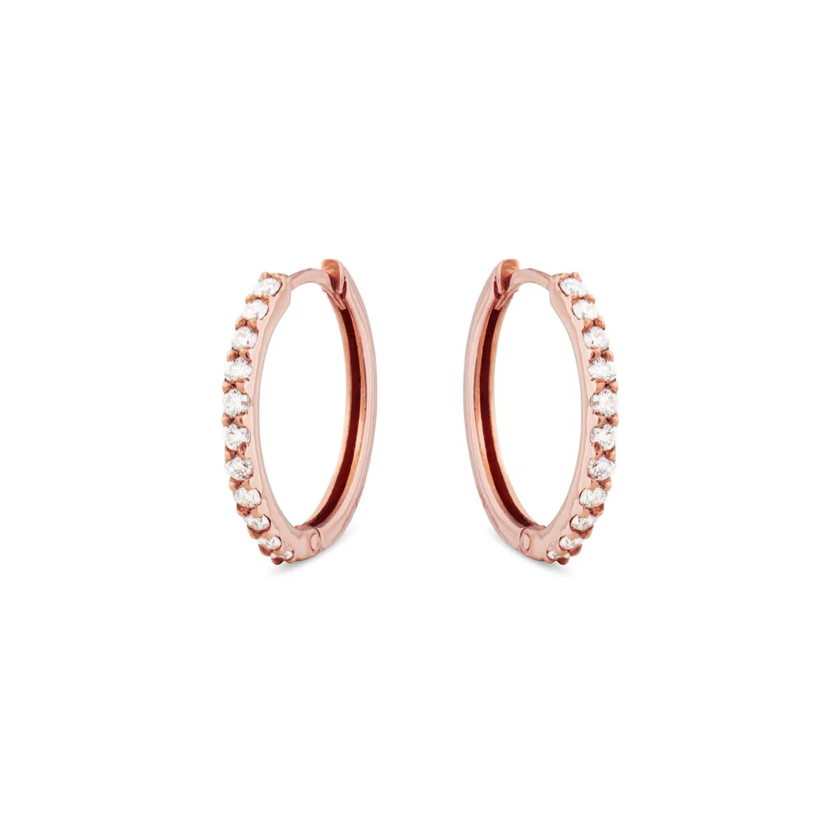 Pendientes Luxenter Oro De Ley De 18 Quilates - Mid BLANCO - Image 2