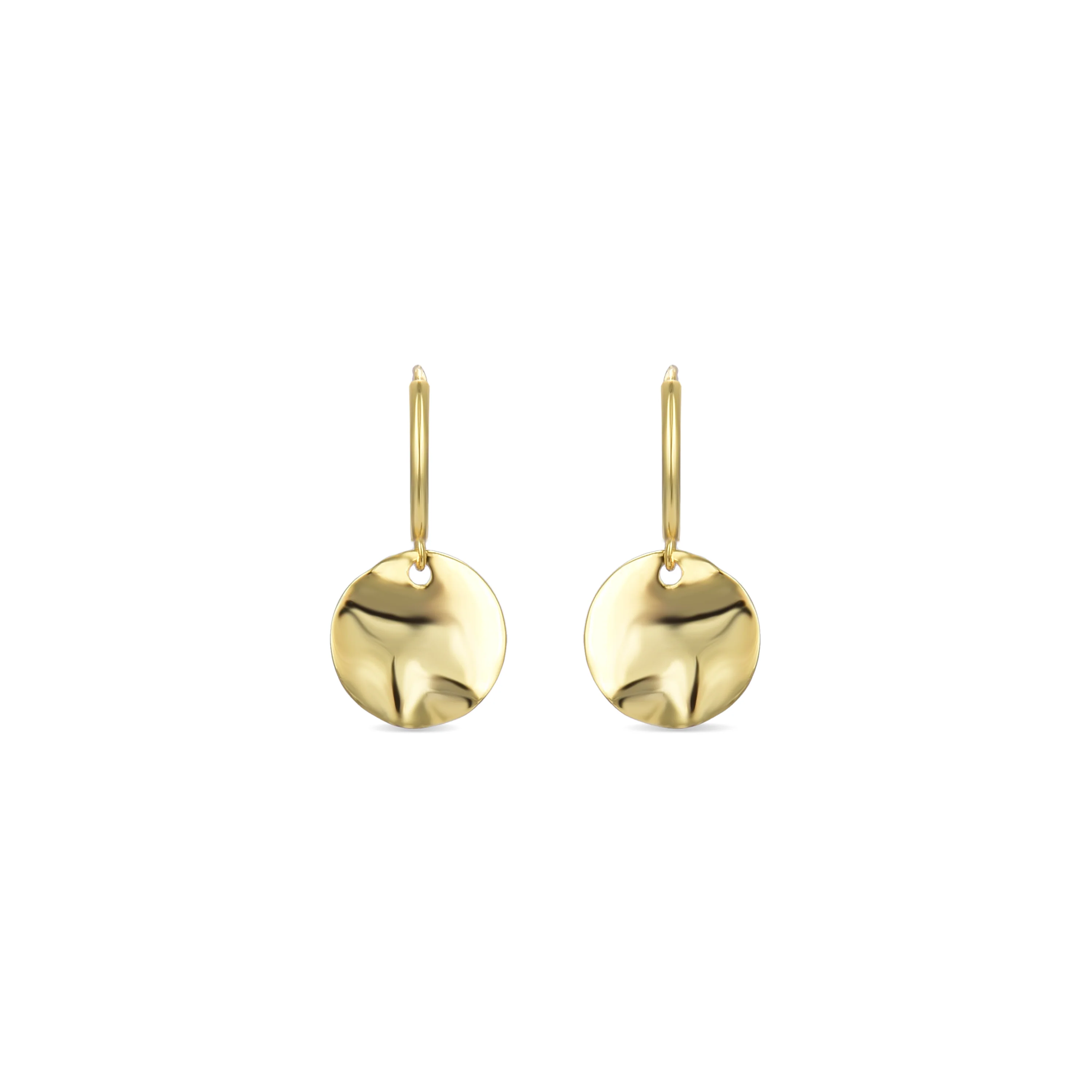 Pendientes de Plata de Ley 925 acabados en oro amarillo 18K - Midnak