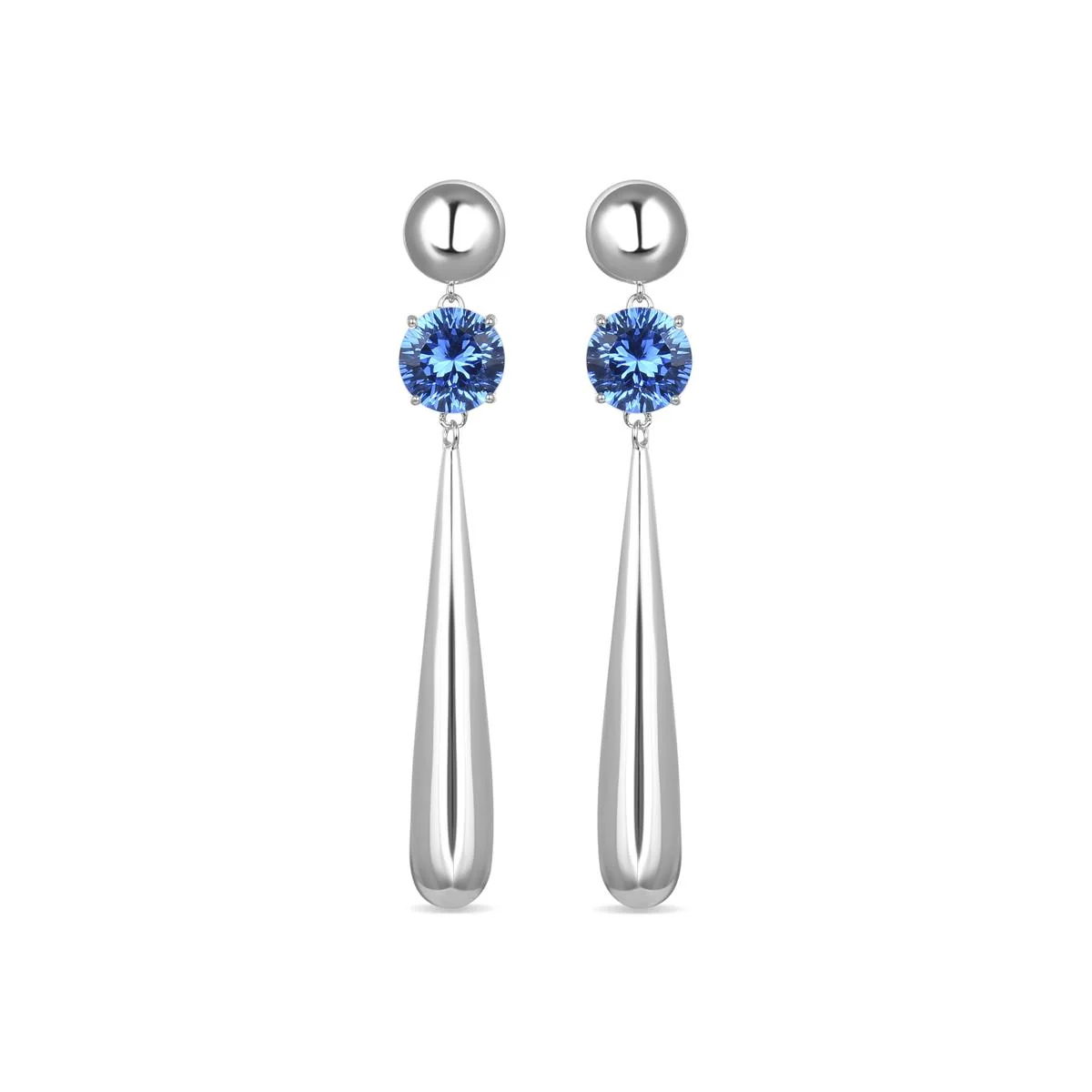 Pendientes Midwa Plata De Ley 925 - Midwa AZUL