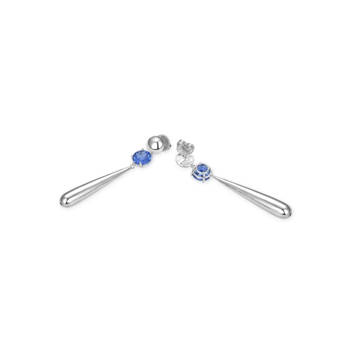 Pendientes Midwa Plata De Ley 925 - Midwa AZUL - Image 3