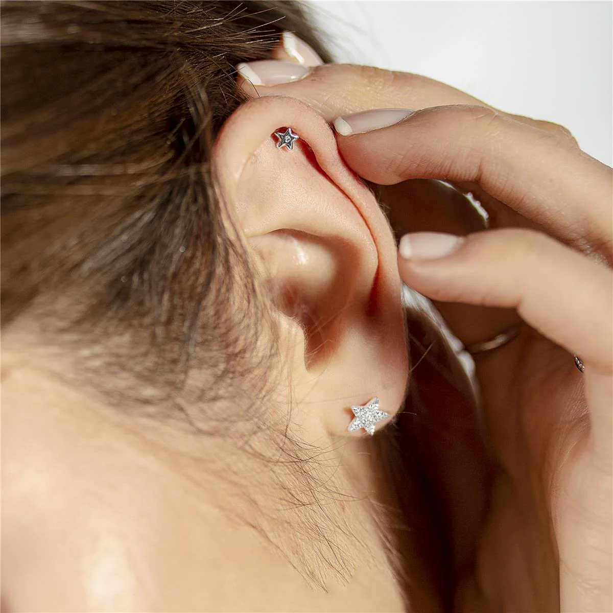 Pendientes Luxenter Oro De Ley De 18 Quilates - Mimib BLANCO - Image 3