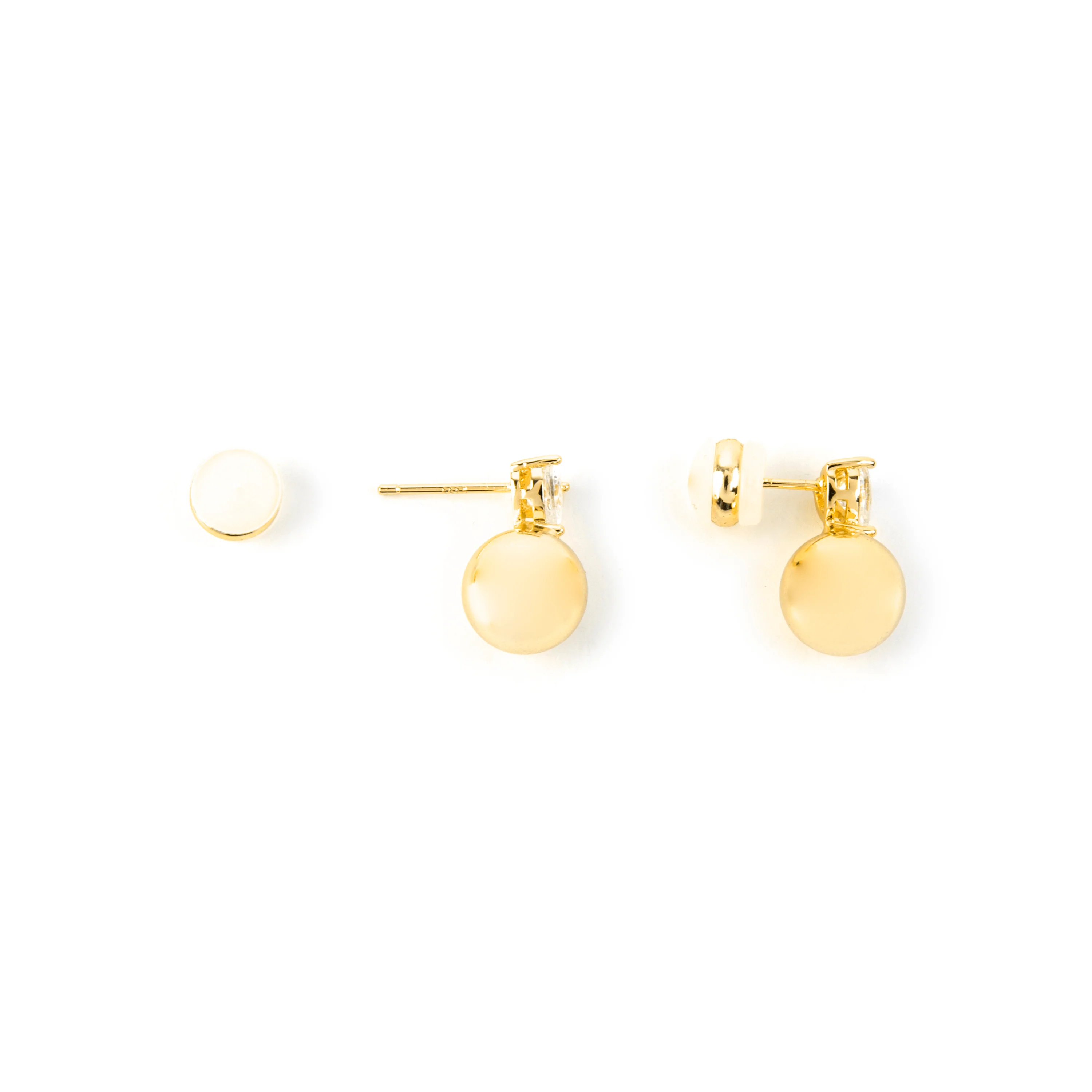 Pendientes con Circonita Brillante acabado oro 18k - Miora - Image 4