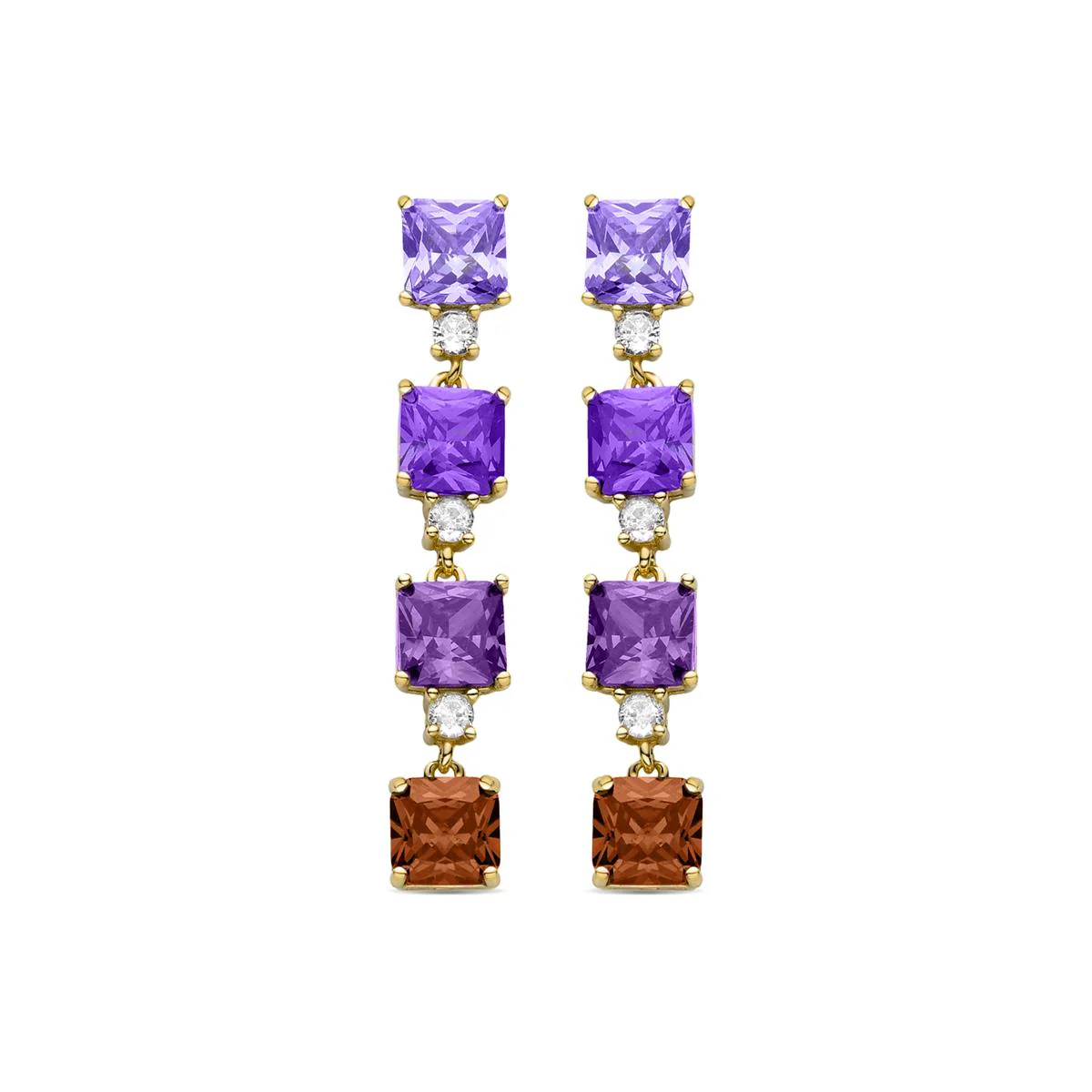 Pendientes Misi Plata de Ley 925 - Misi MORADO