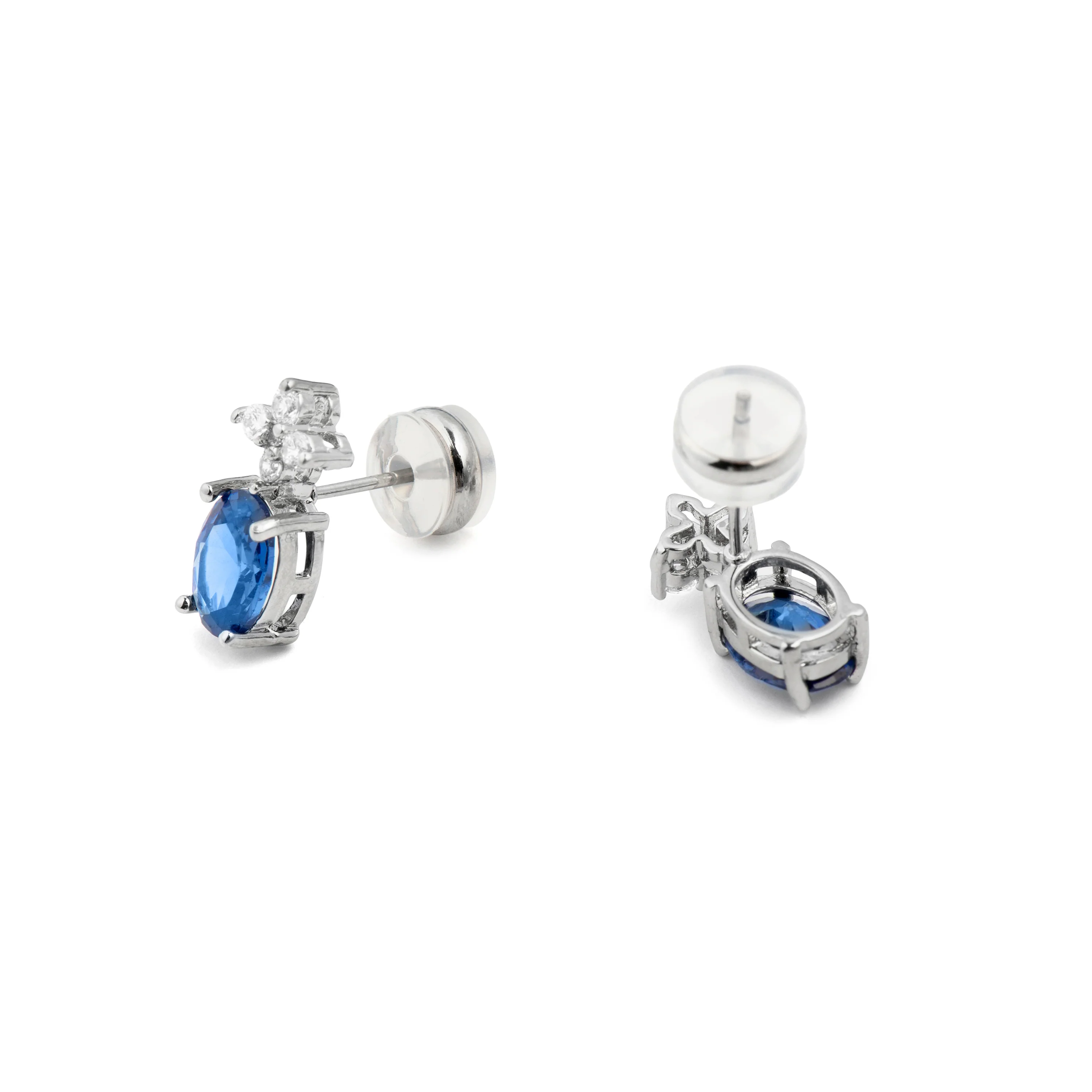 Pendientes de Circonita Tanzanita acabado en rodio - Misze - Image 5