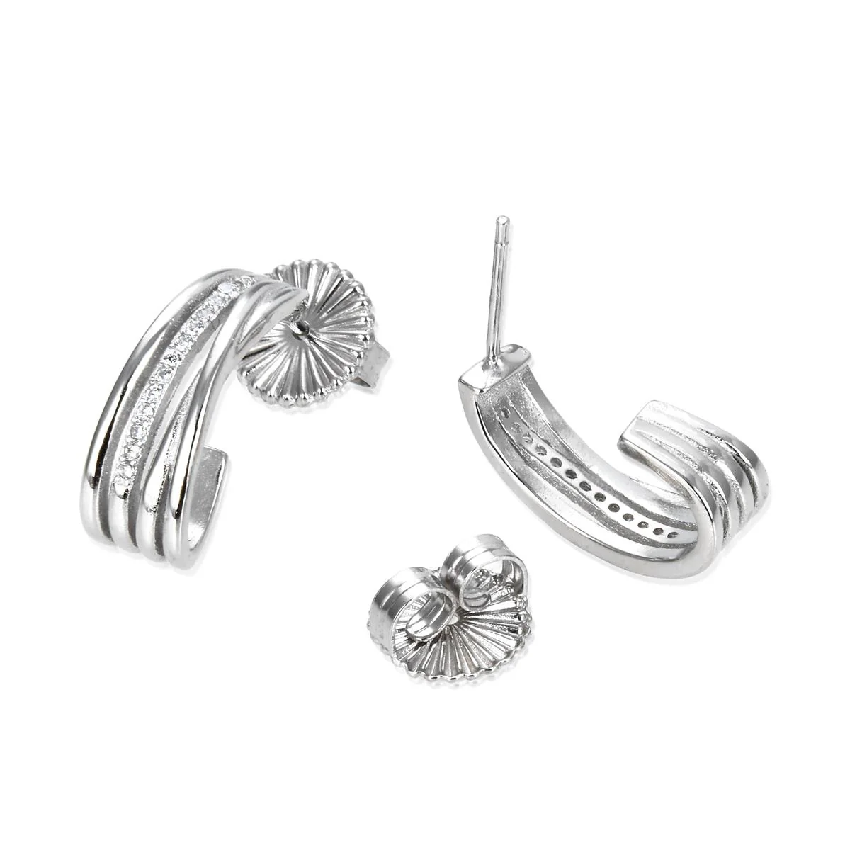 Pendientes Mondel Plata De Ley 925 - Mondel BLANCO - Image 3