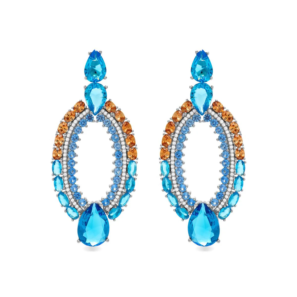 Pendientes Morat Plata De Ley 925 - Morat MULTICOLOR