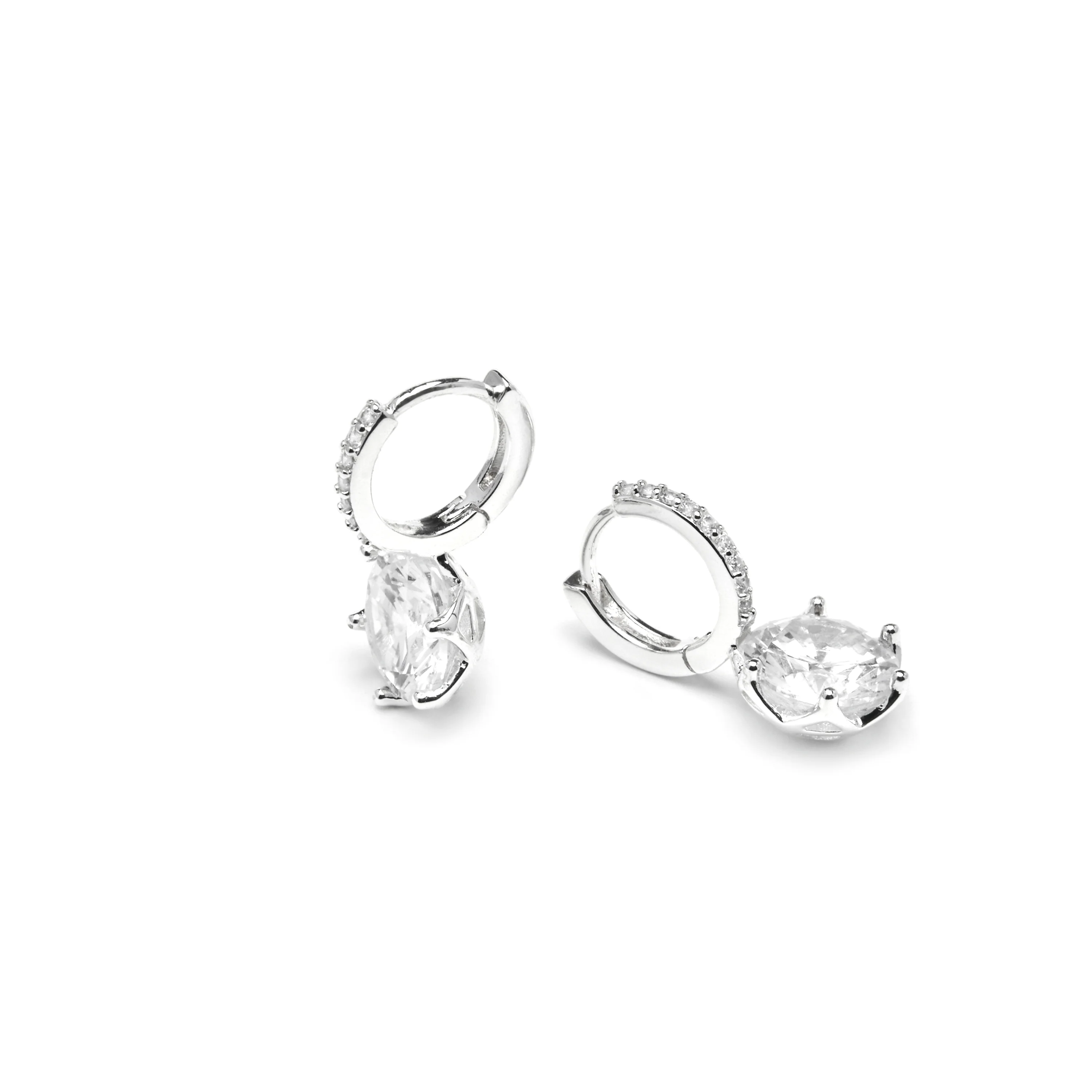 Pendientes con Circonita Brillante acabado plata - Musban - Image 4