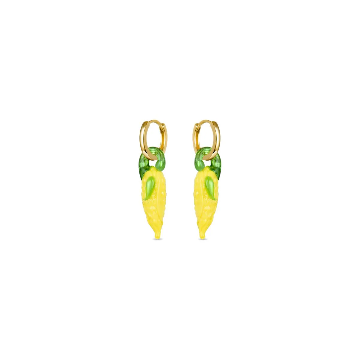 Pendientes Musha Plata De Ley 925 - Musha AMARILLO - Image 2