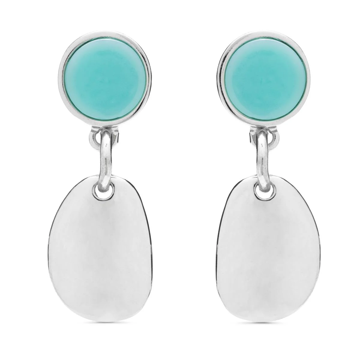 Pendientes Musu acabado en Rodio - Musu VERDE