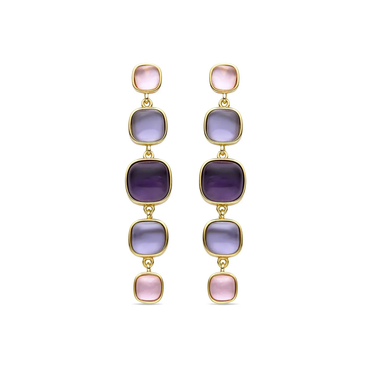 Pendientes Mycka Plata de Ley 925 - Mycka MORADO