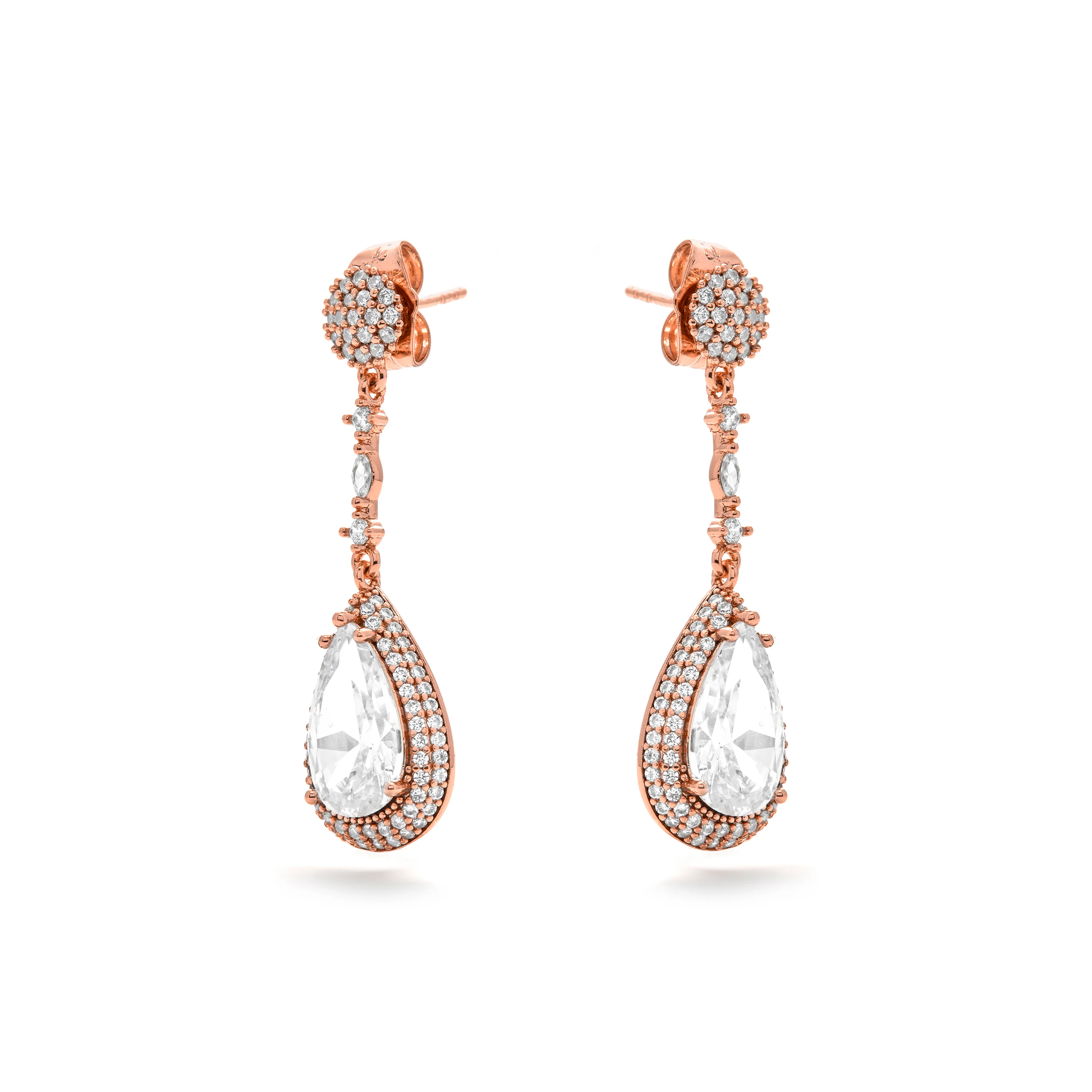 Pendientes de Circonita Brillante acabado en oro amarillo de 18k - Myrmo - Image 3