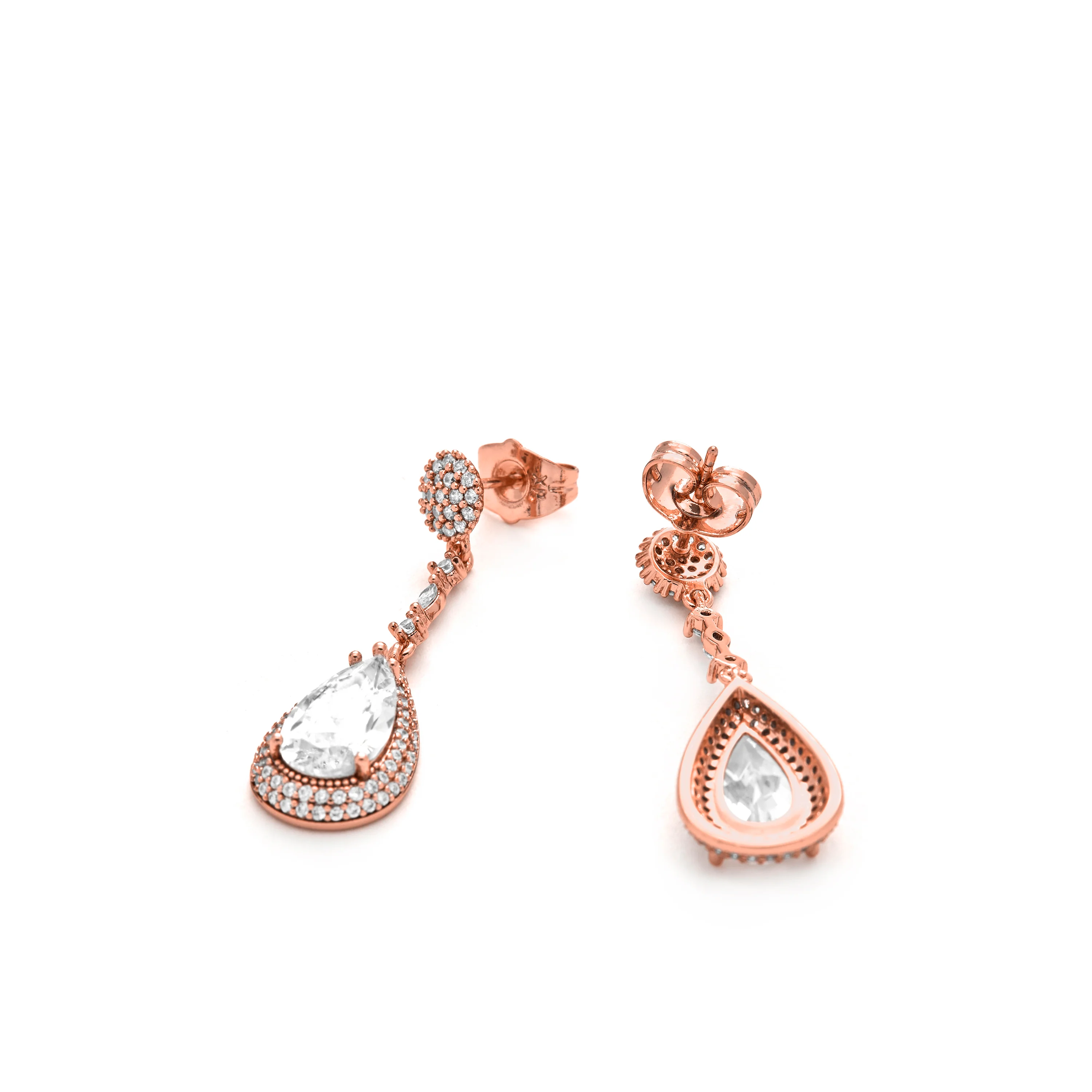 Pendientes de Circonita Brillante acabado en oro amarillo de 18k - Myrmo - Image 5