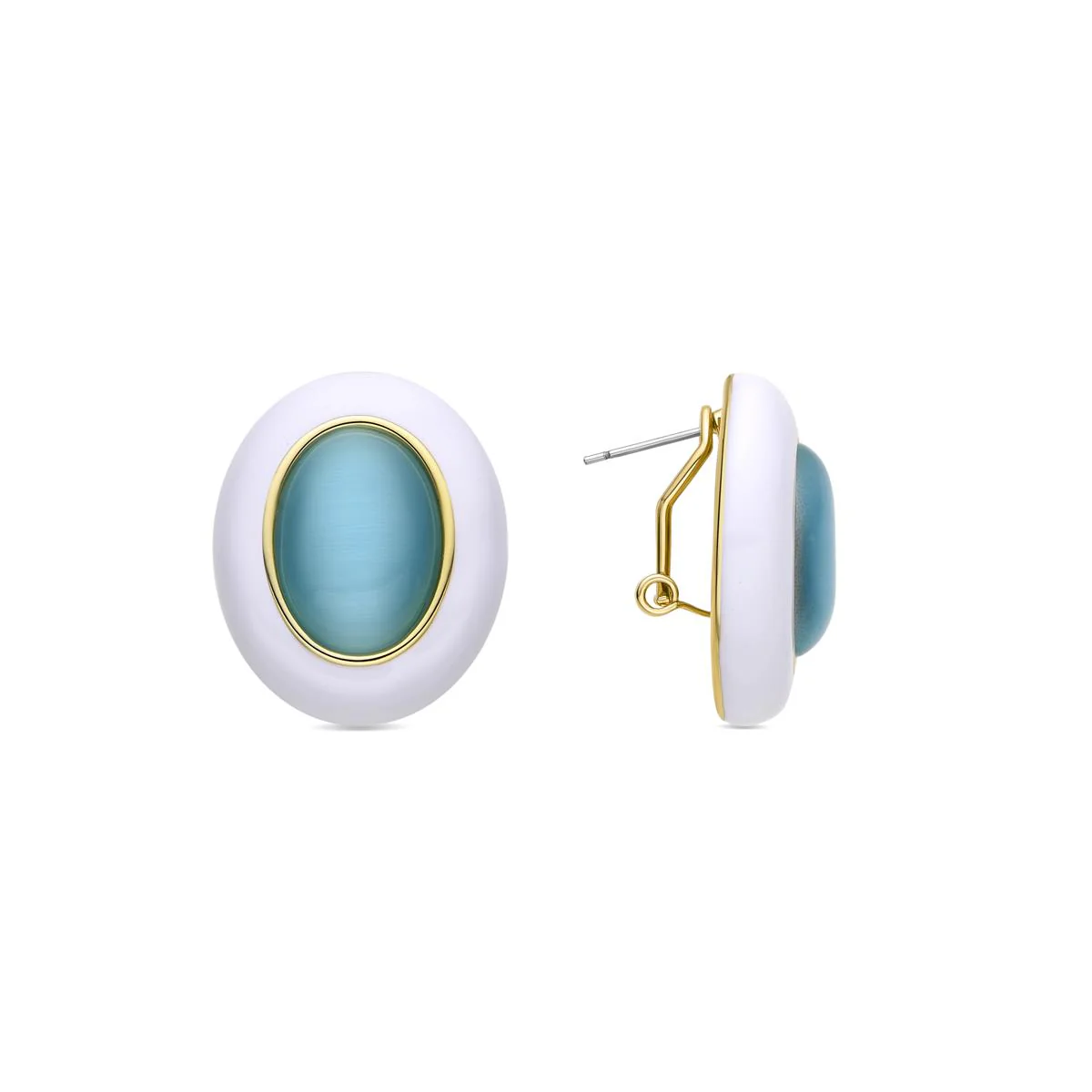 Pendientes Nadic acabados en oro amarillo 18K - Nadic AZUL