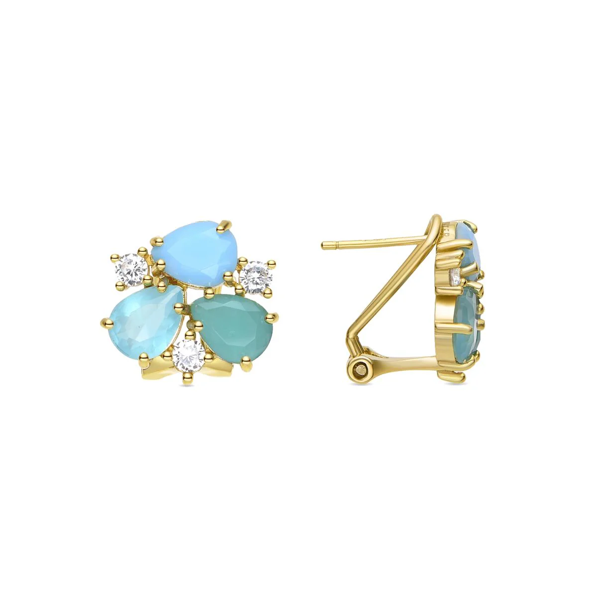 Pendientes Nagha Plata de Ley 925 - Nagha MULTICOLOR