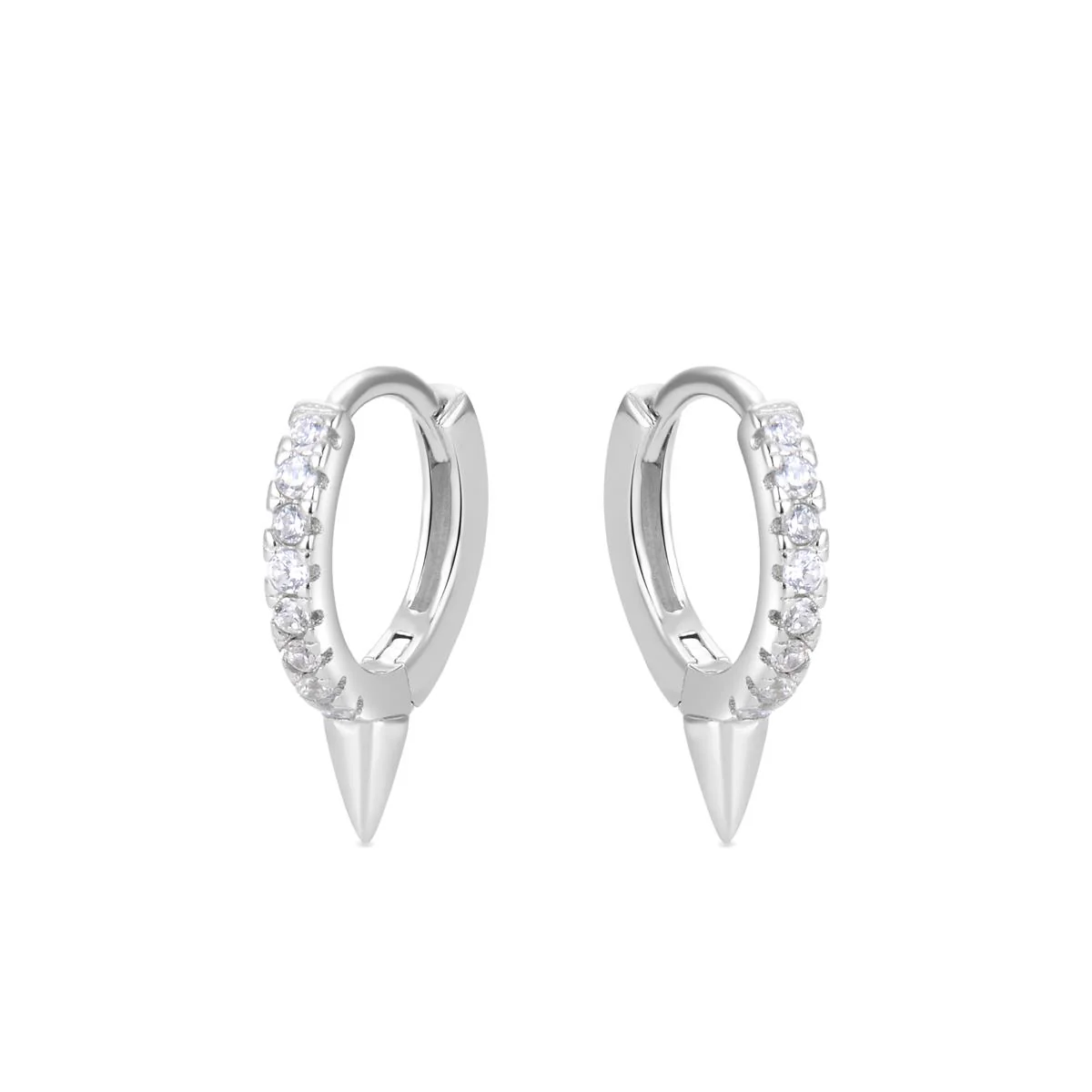 Pendientes Naldan Plata De Ley 925 - Naldan BLANCO