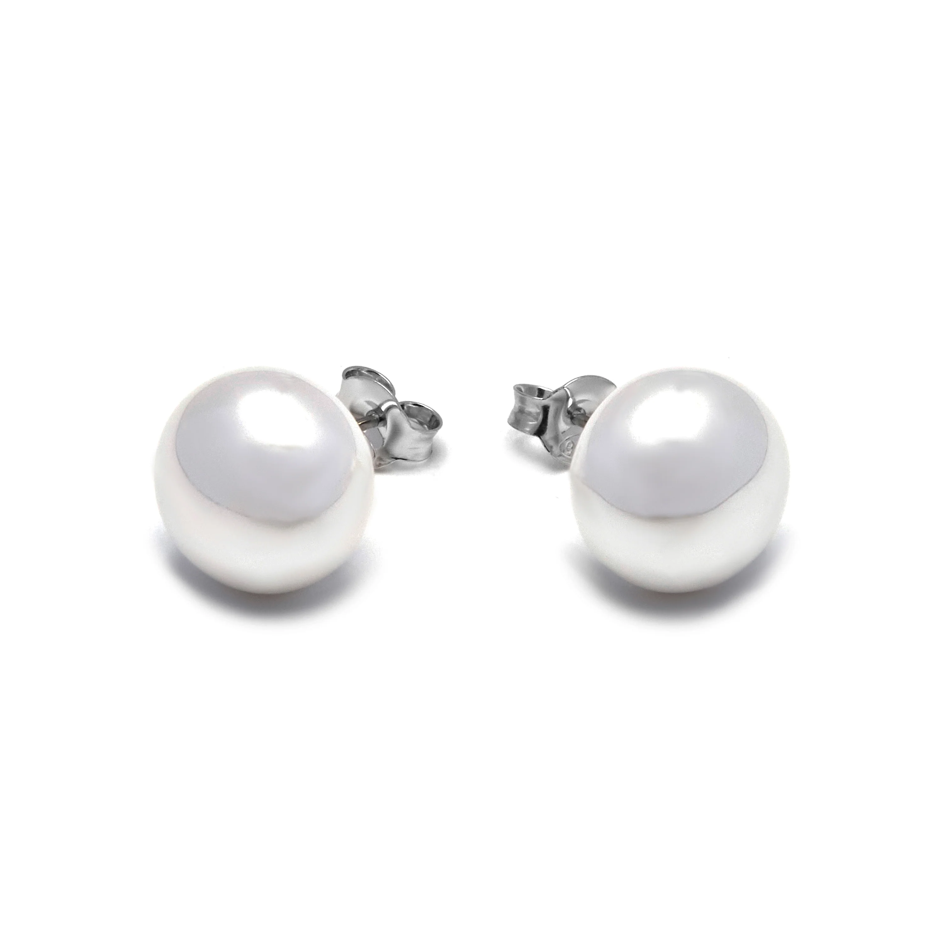 Pendientes de Plata de Ley 925 con Perla Blanca acabados en rodio - Nandi - Image 3