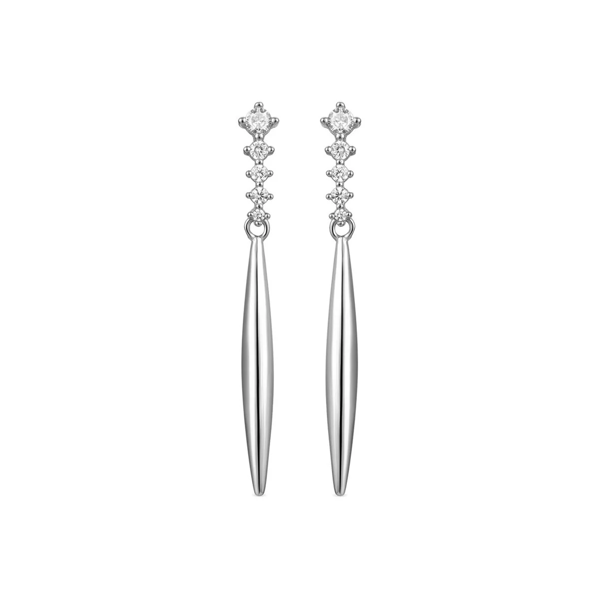 Pendientes Nasra Plata de Ley 925 - Nasra BLANCO