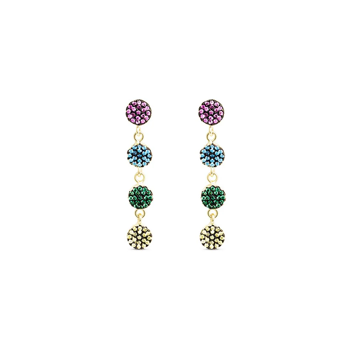 Pendientes Nefaat Plata De Ley 925 - Nefaat MULTICOLOR
