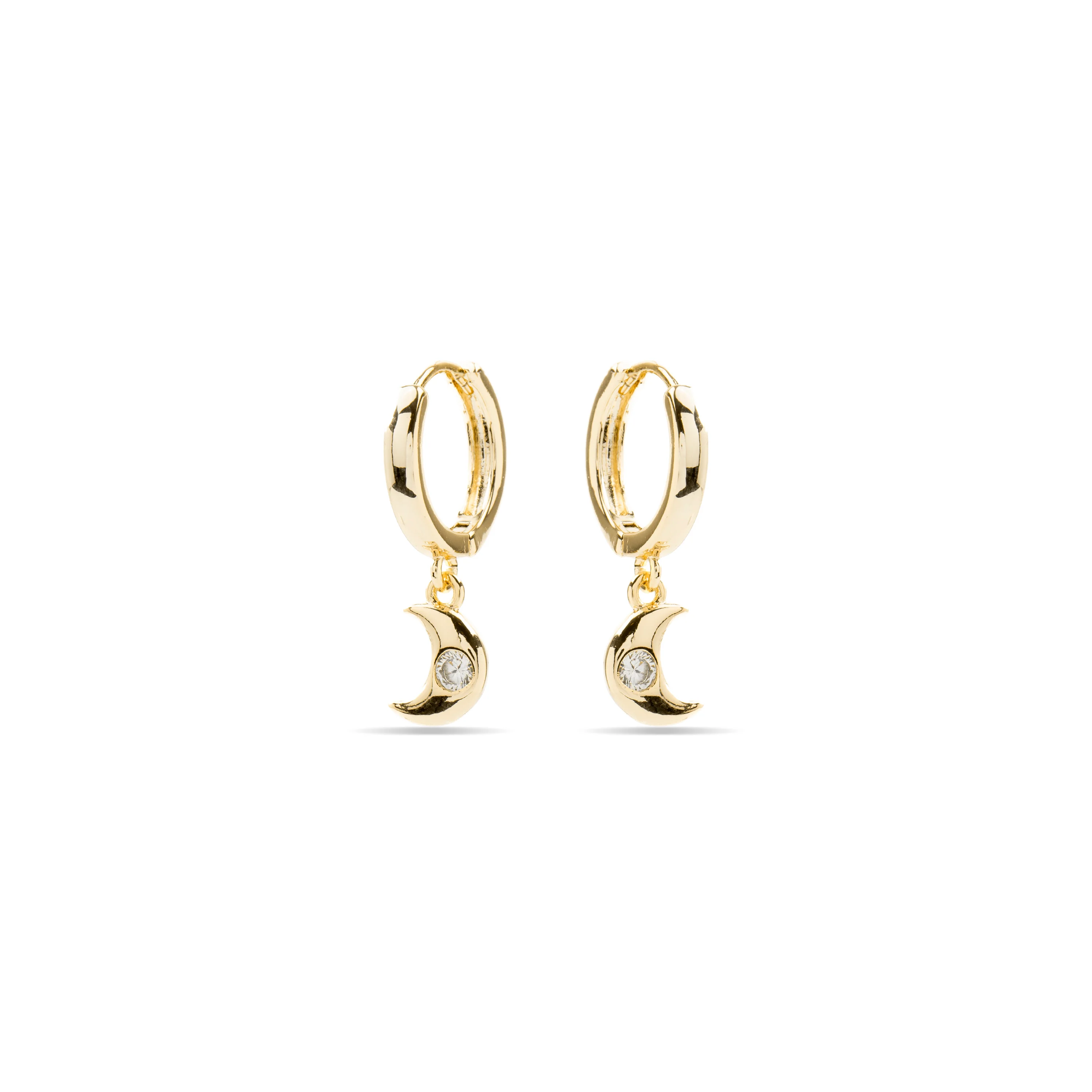 Pendientes de Circonita Brillante acabados en oro amarillo 18K - Nekiel - Image 3