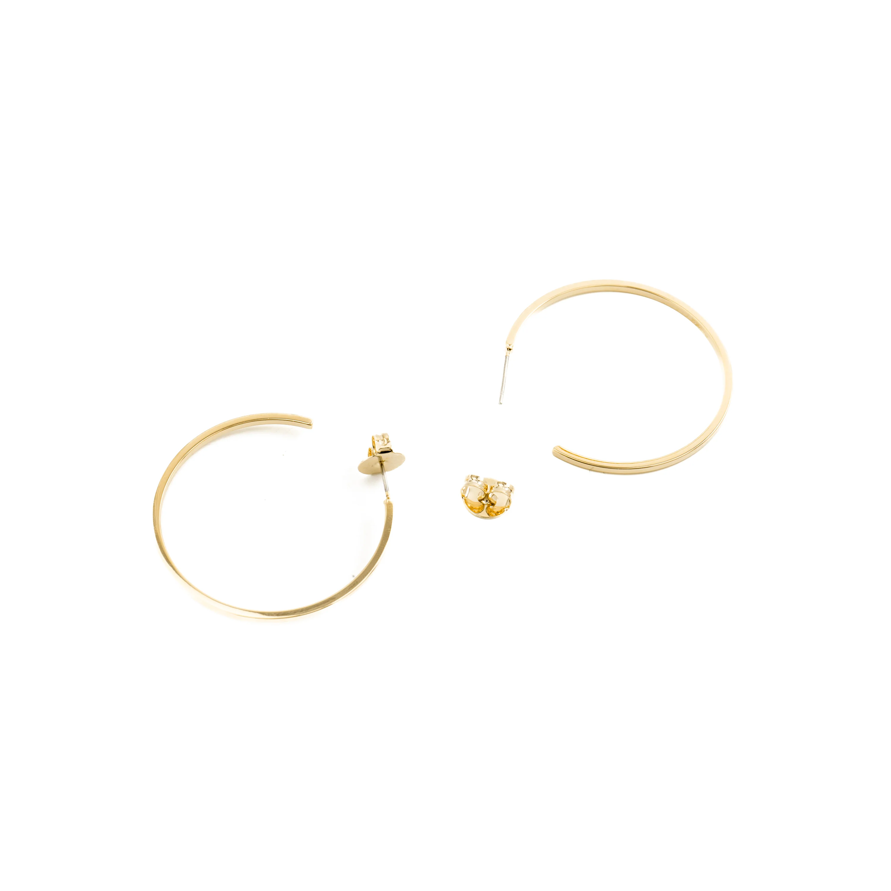 Pendientes de 48mm de diámetro acabado Oro Amarillo de 18K - Nemar - Image 5