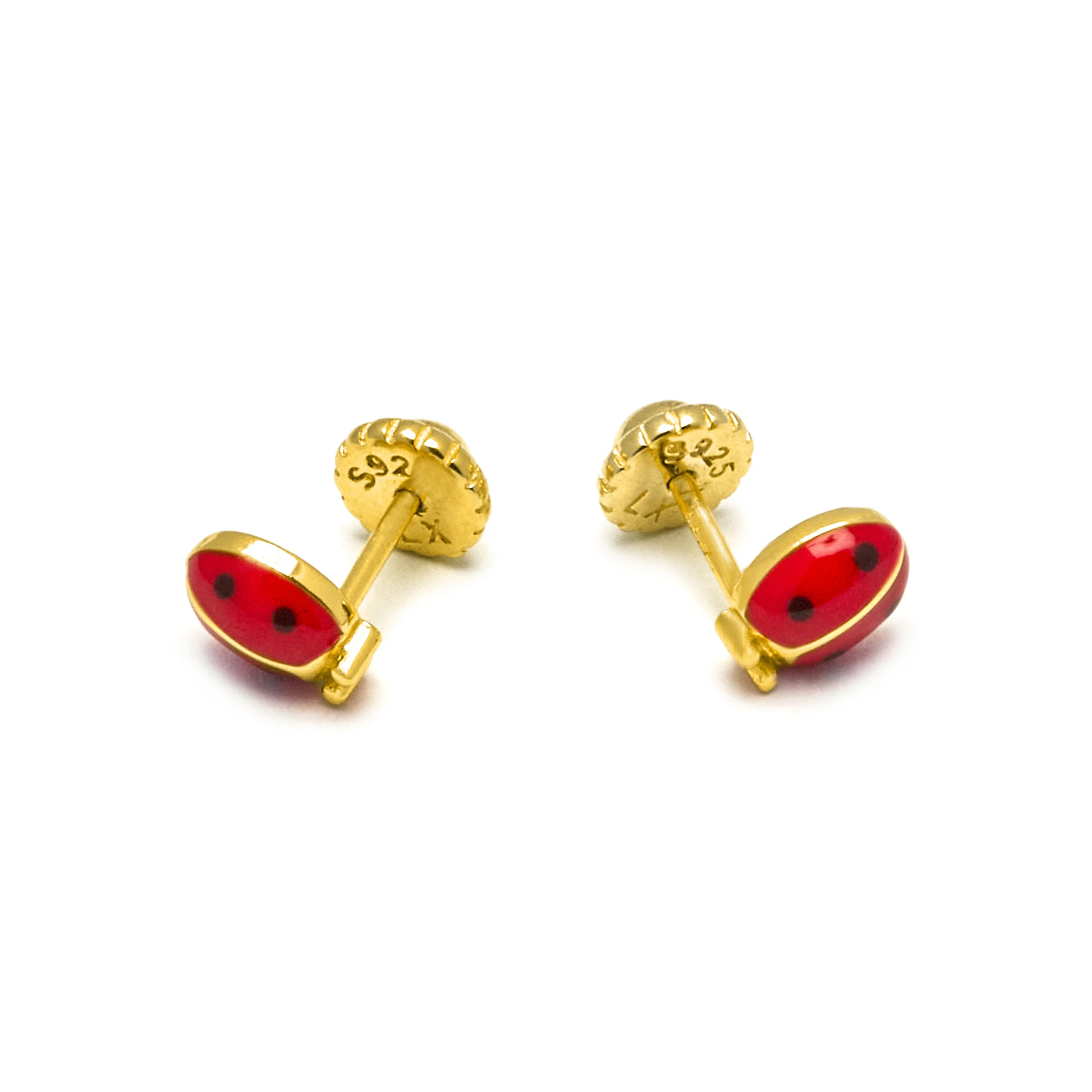 Pendientes de Plata de Ley 925 acabados en oro amarillo 18K - Nenon - Image 5