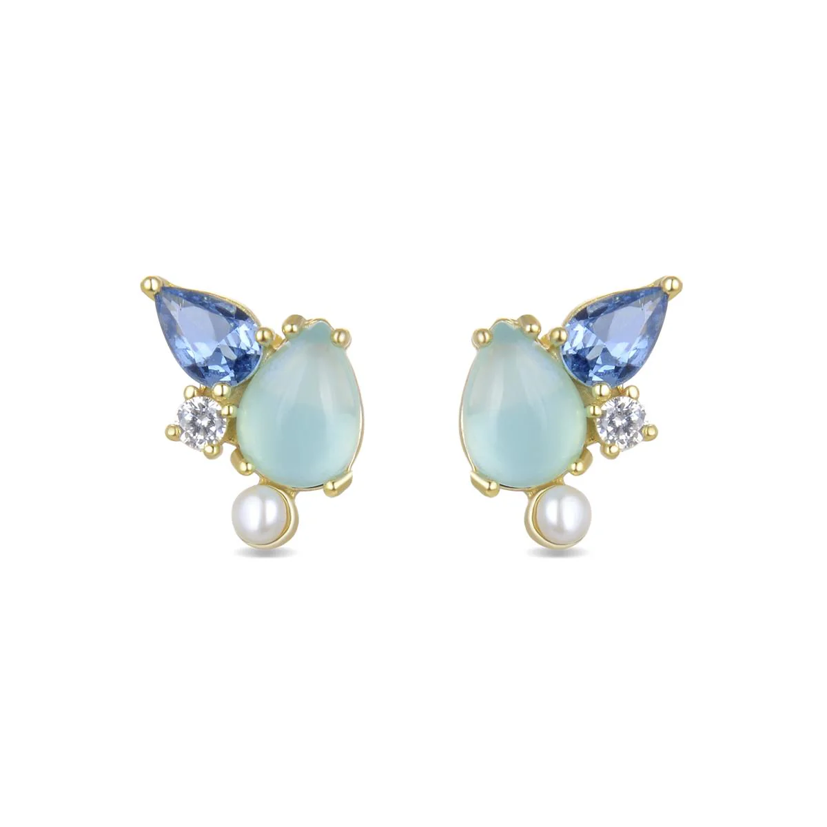 Pendientes Neruk Plata De Ley 925 - Neruk AZUL