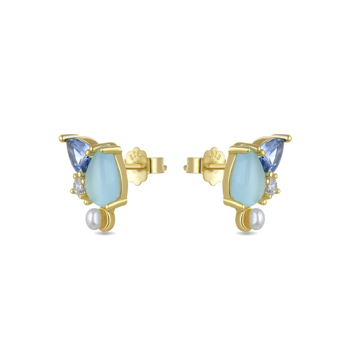Pendientes Neruk Plata De Ley 925 - Neruk AZUL - Image 2