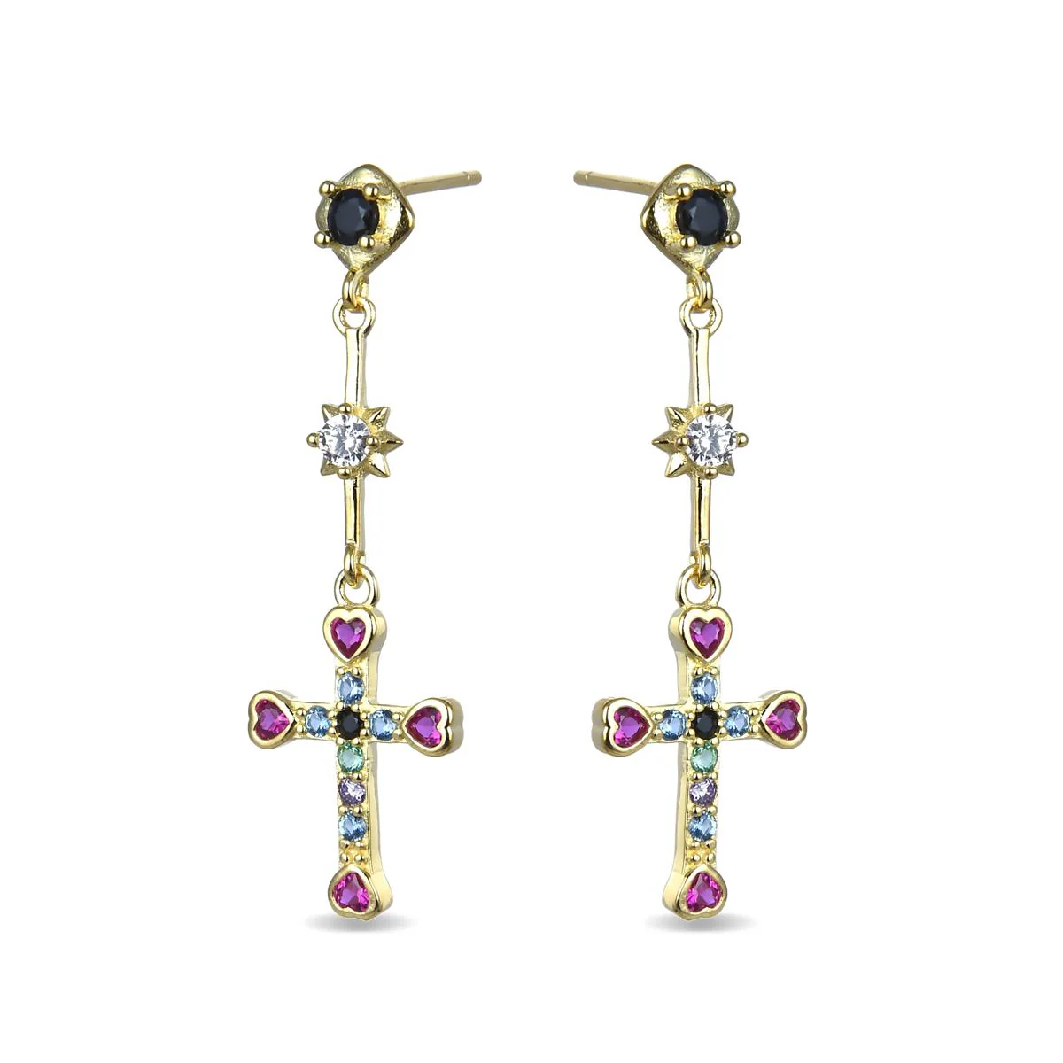 Pendientes Nerys Plata De Ley 925 - Nerys MULTICOLOR - Image 2