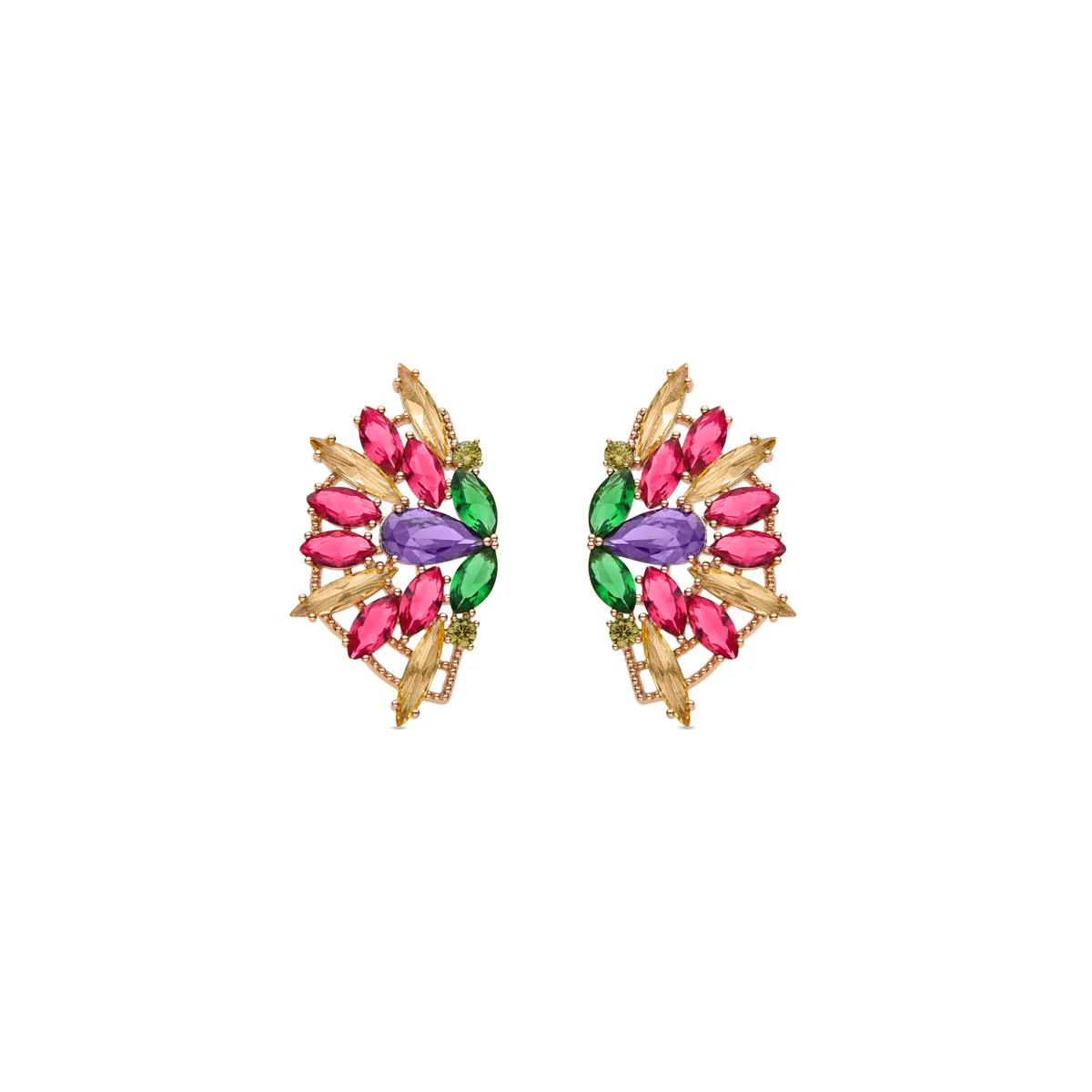 Pendientes Nimcu acabado oro rosa 18k - Nimcu MULTICOLOR