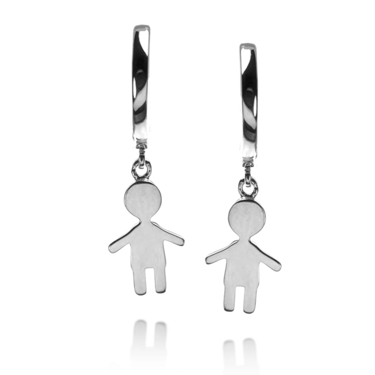 Pendientes Niño acabado en Rodio - Niño GRIS