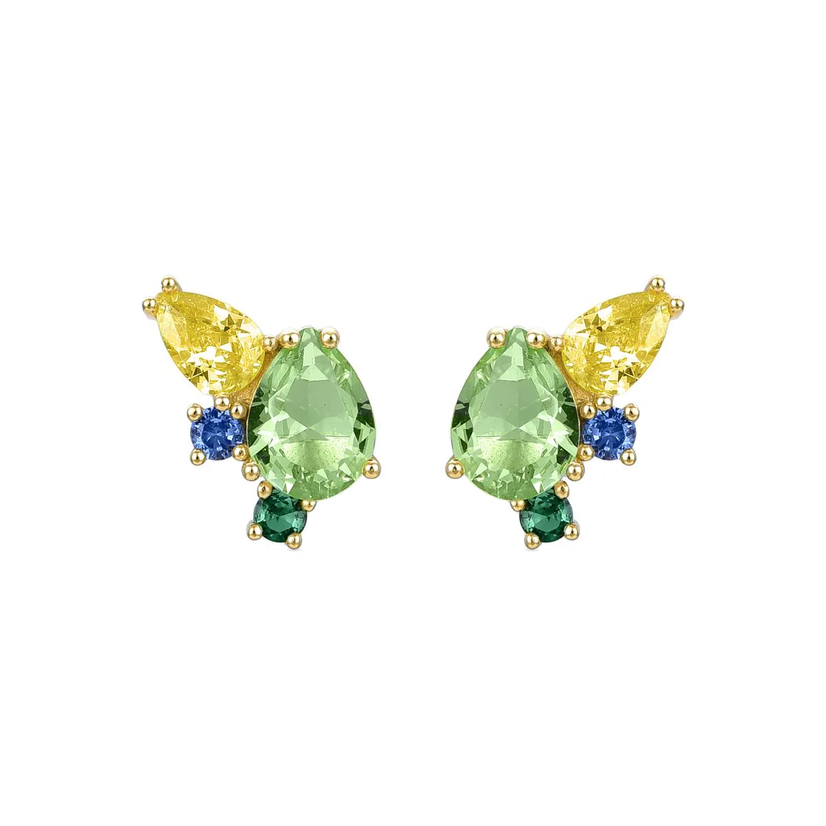 Pendientes Niulva Plata De Ley 925 - Niulva VERDE