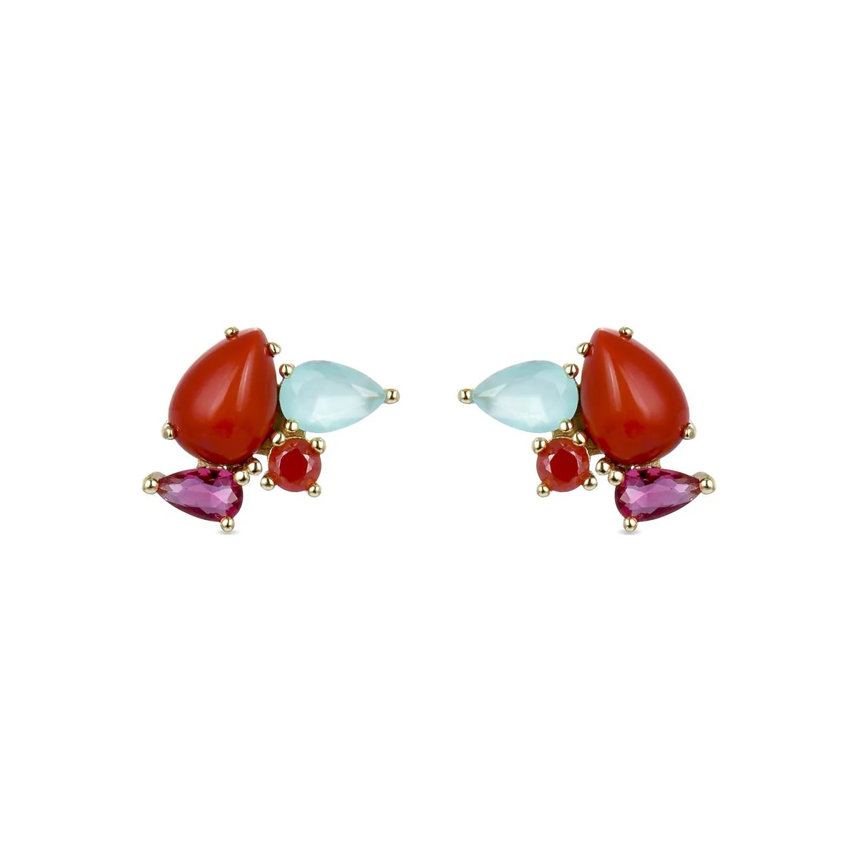 Pendientes Niulva Plata De Ley 925 - Niulva MULTICOLOR