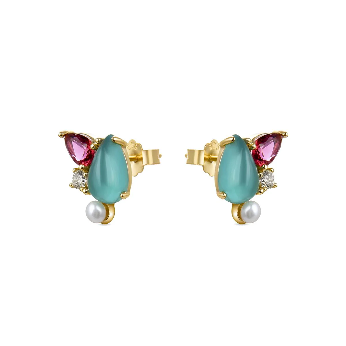 Pendientes Niulva Plata De Ley 925 - Niulva MULTICOLOR - Image 2