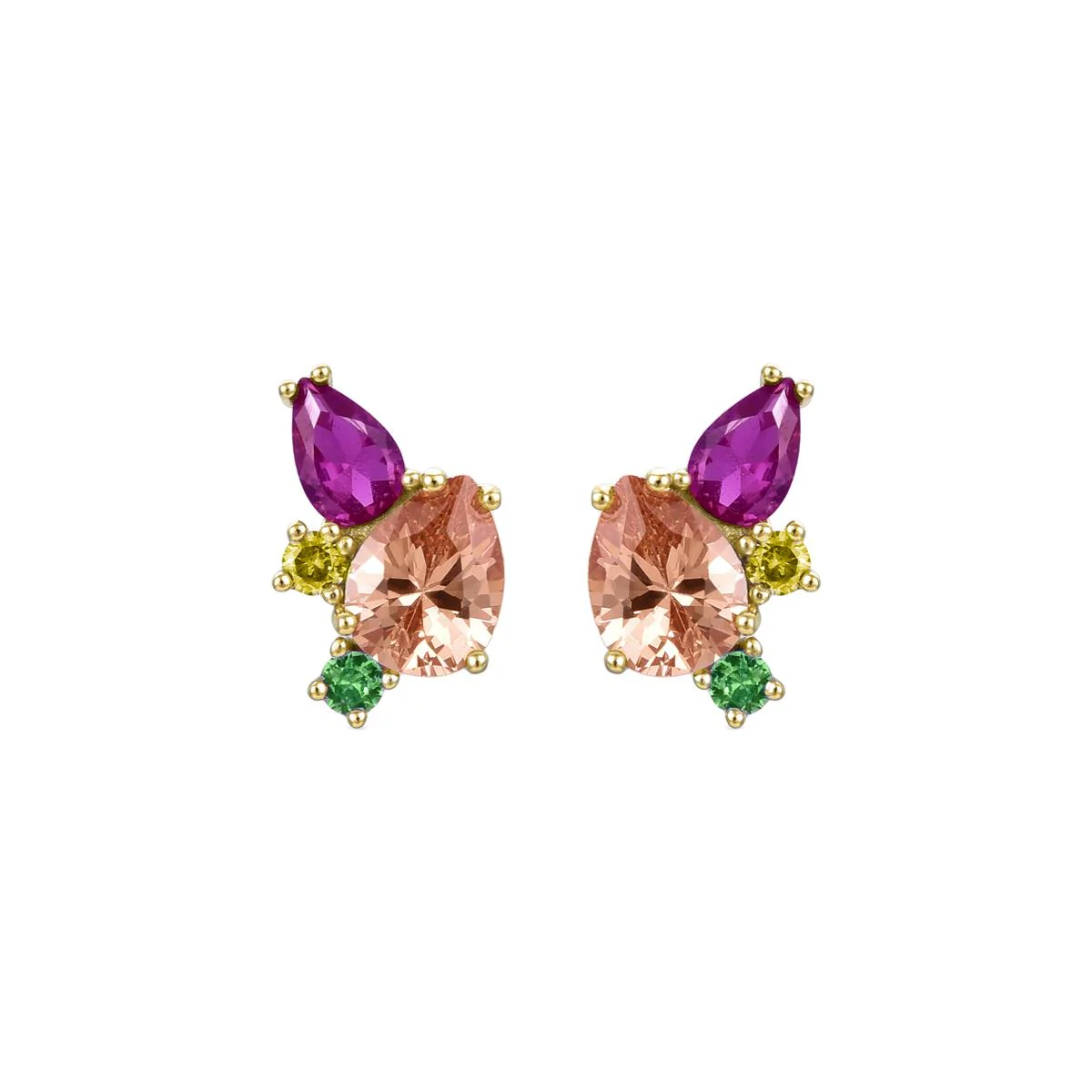 Pendientes Niulva Plata De Ley 925 - Niulva NARANJA