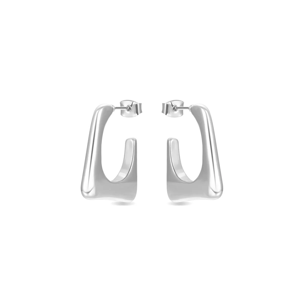 Pendientes Niusya acabado en Rodio - Niusya GRIS - Image 2