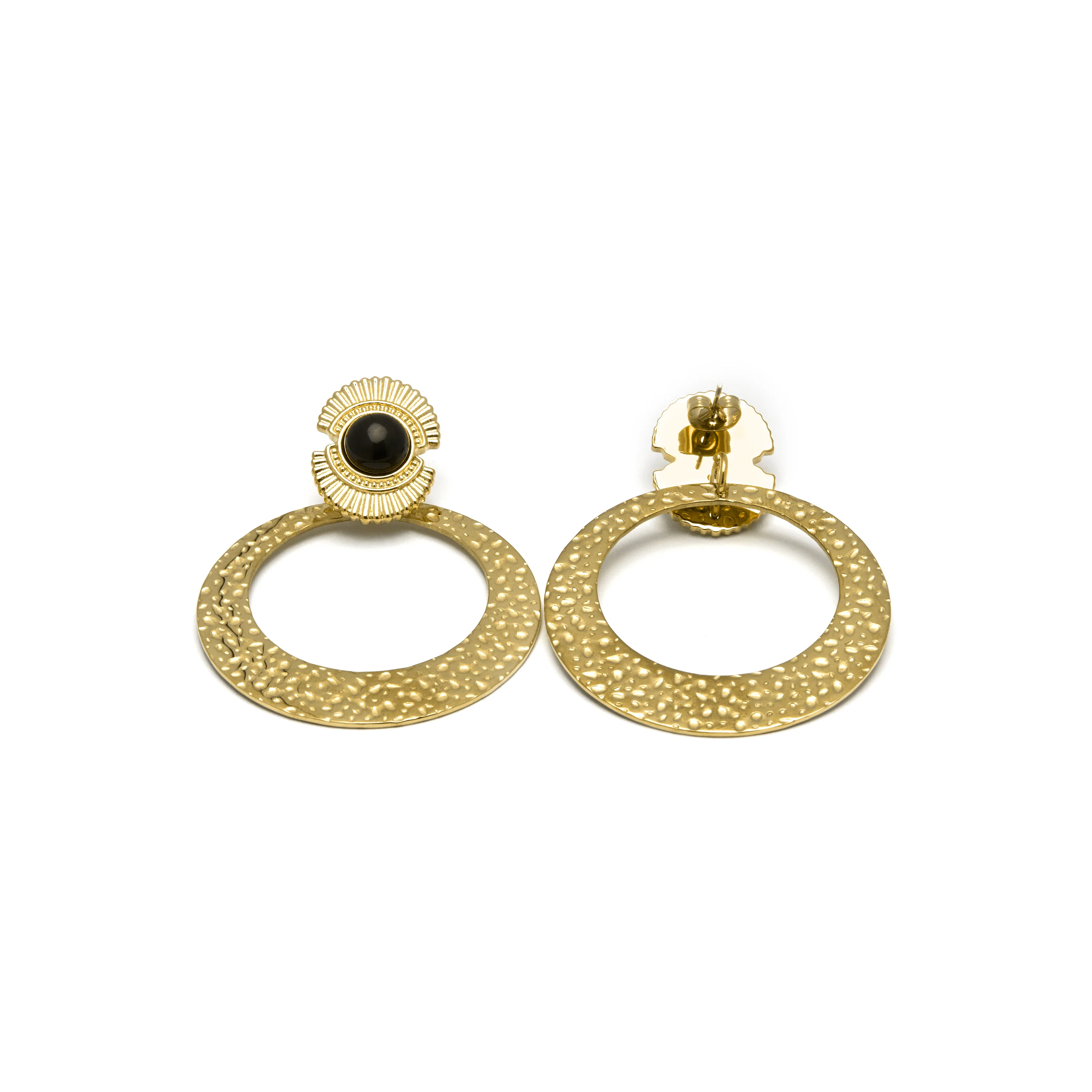 Pendientes con Onix acabado oro 18k - Noraf - Image 5