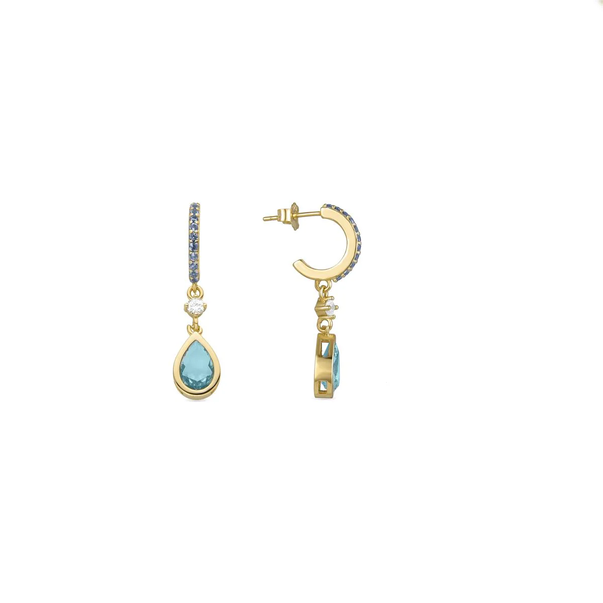 Pendientes Nosty Plata De Ley 925 - Nosty AZUL