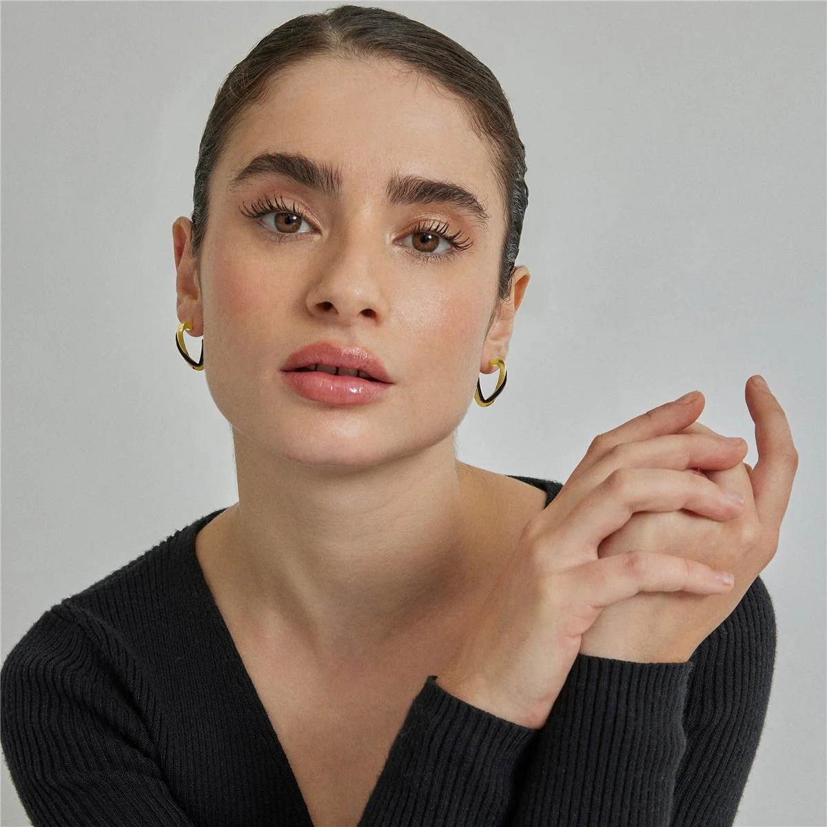 Pendientes Nuosi acabado en baño oro amarillo 18K - Nuosi AMARILLO - Image 2