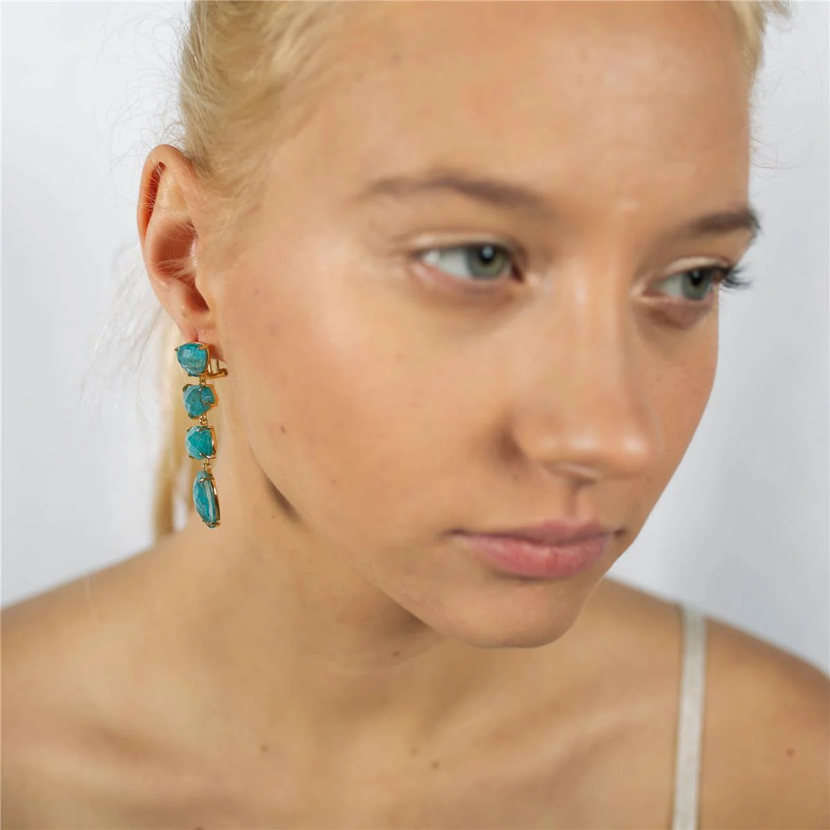 Pendientes Nyabe Plata De Ley 925 - Nyabe VERDE - Image 4