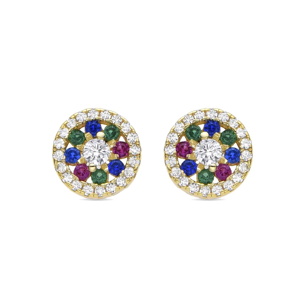 Pendientes Nyafa Plata de Ley 925 - Nyafa MULTICOLOR