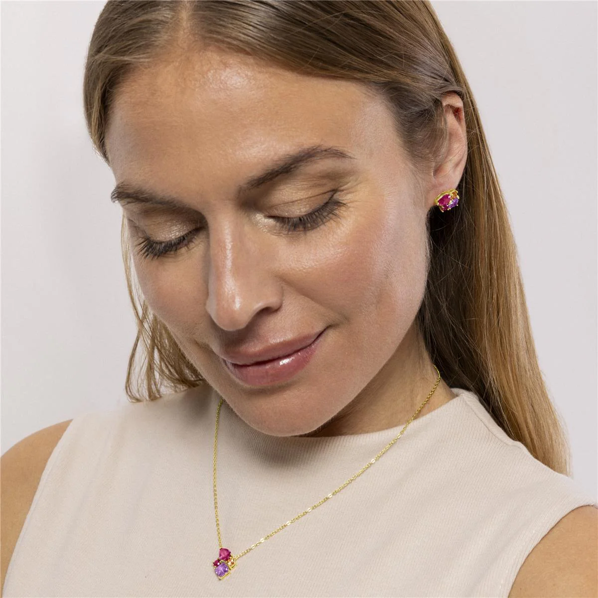 Pendientes Nyba Plata de Ley 925 - Nyba ROSA - Image 3