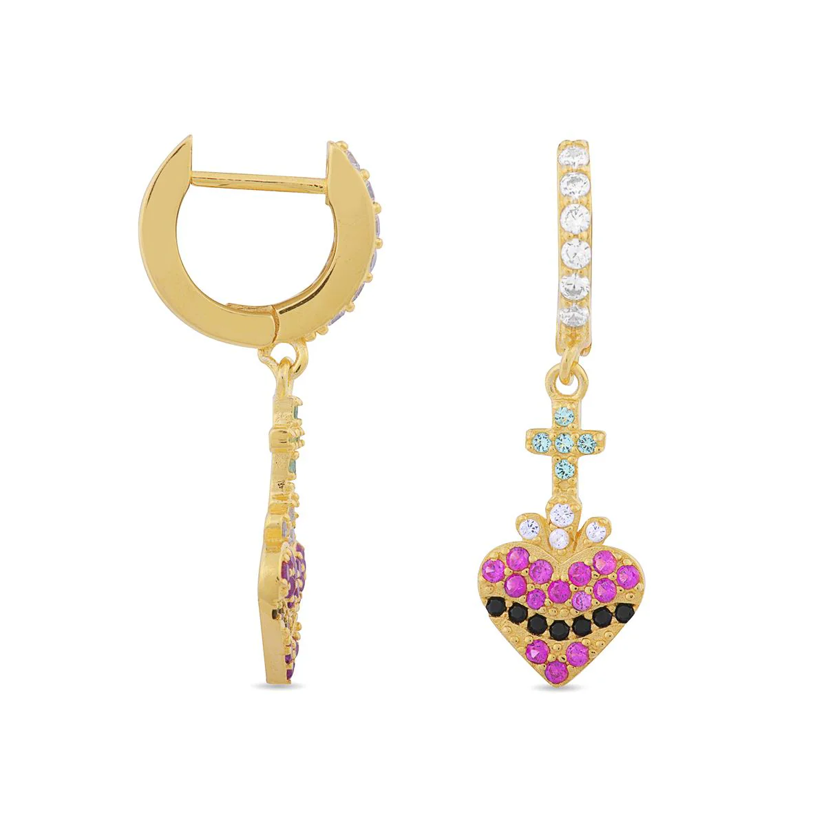 Pendientes Nymox Plata De Ley 925 - Nymox MULTICOLOR