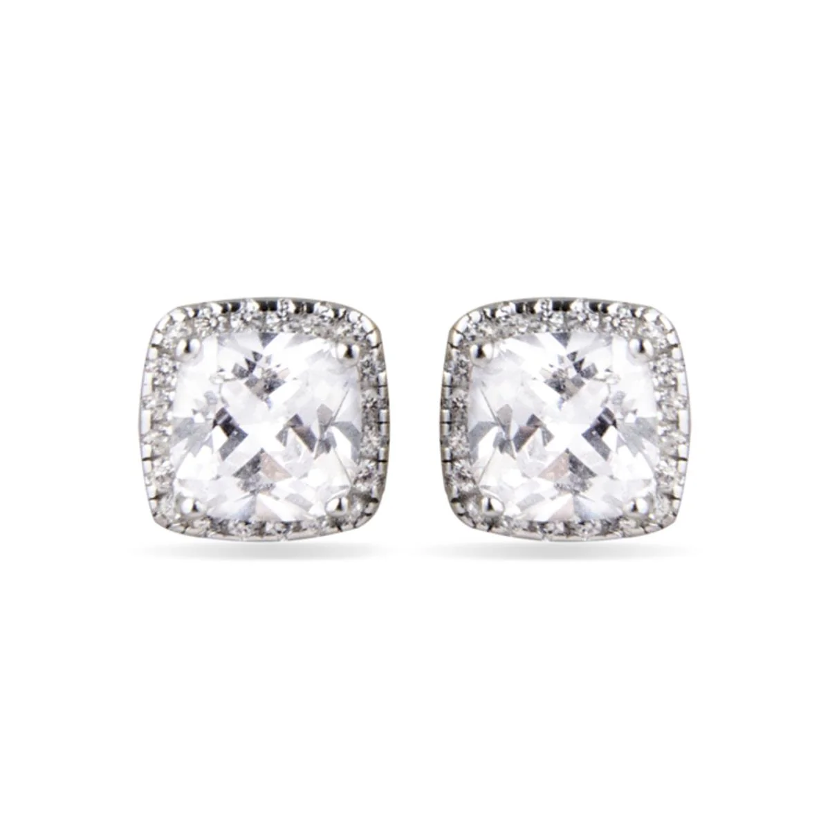 Pendientes Nyos Plata De Ley 925 - Nyos BLANCO